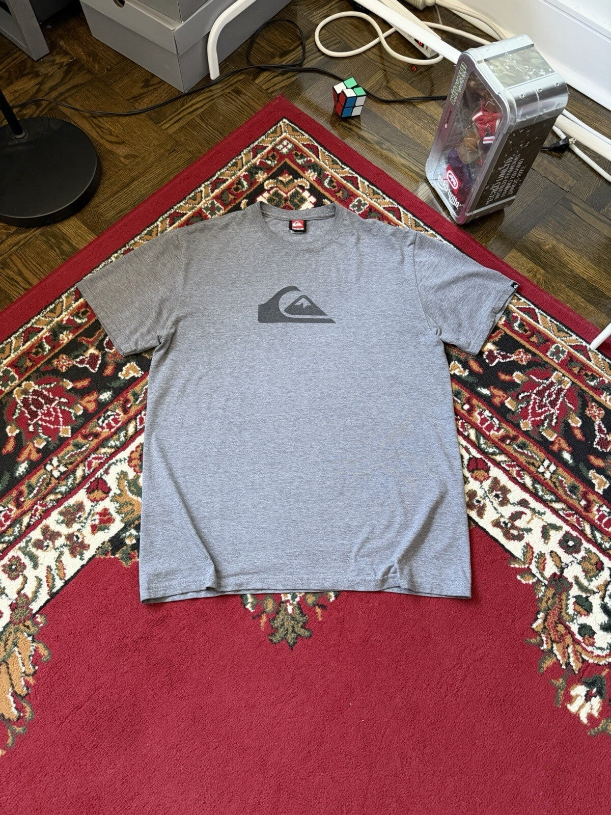 Vintage Quiksilver Shirt Mens M Gray Boardriding Company Surf Skater QSD Tee 00s