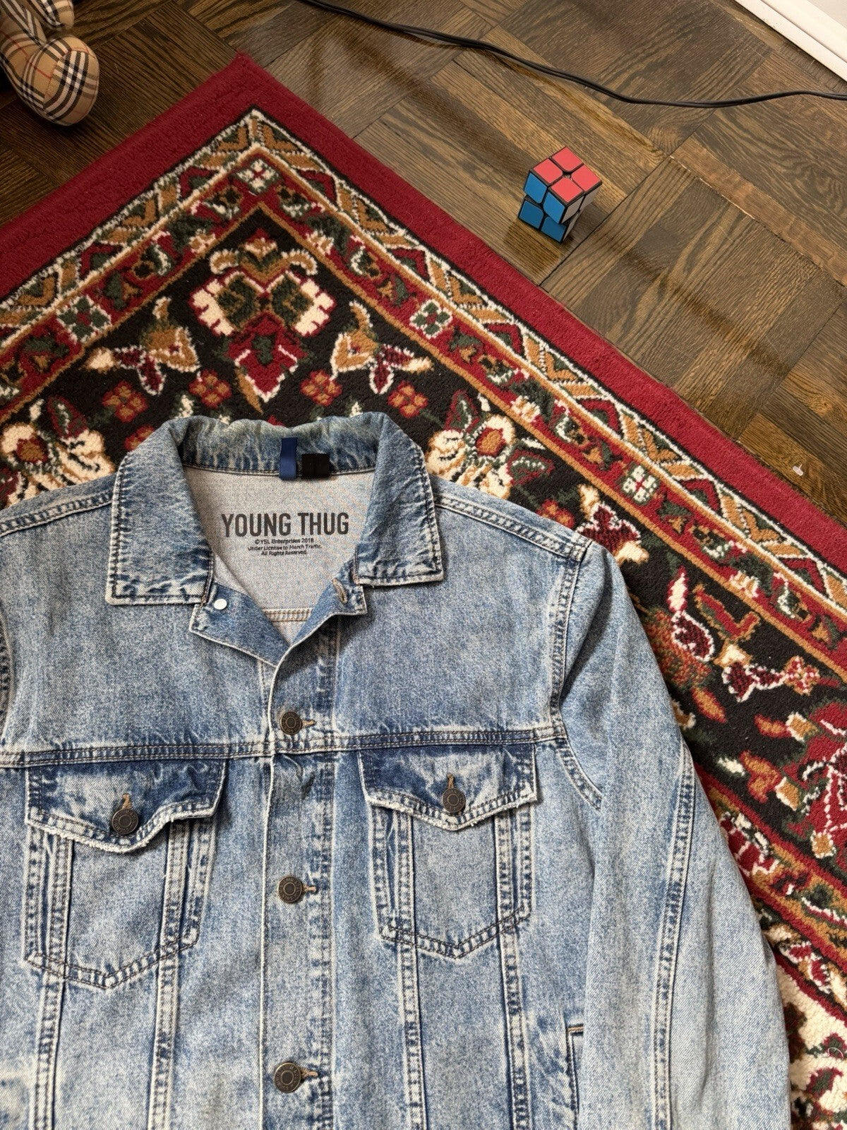 Limited Release H&M Young Thug 2018 Eurpoean Tour Cherub Denim Jacket Medium