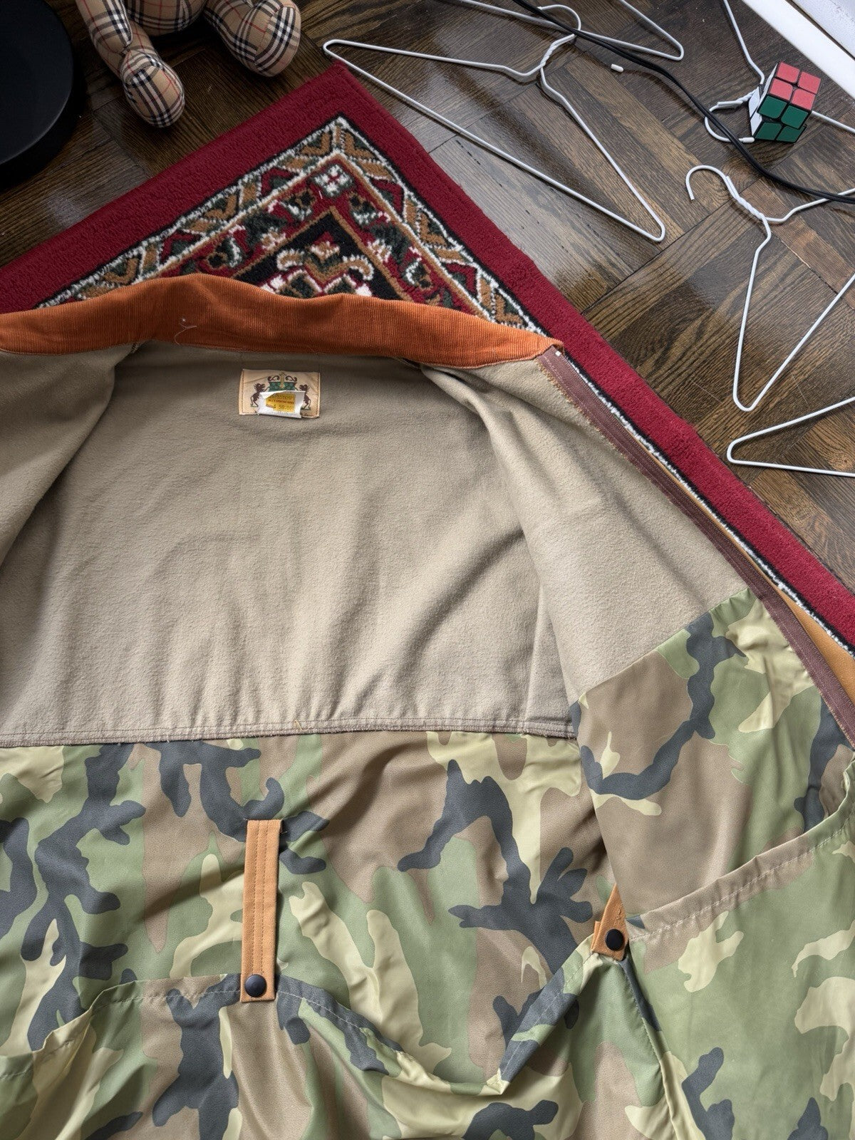 Vintage Ideal 1977 Fishing Jacket Outdoor Hunting Large Made In USA 70s 80s 90s