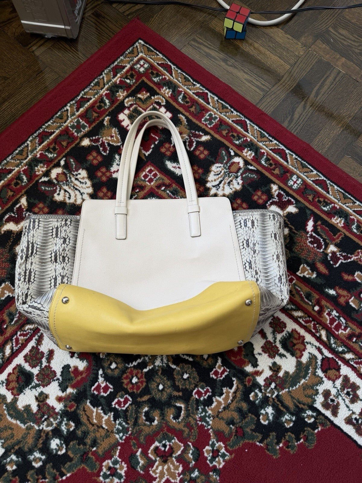 Salvatore Ferragamo Verve Exotic Multicolor Runway Tote Bag Rare
