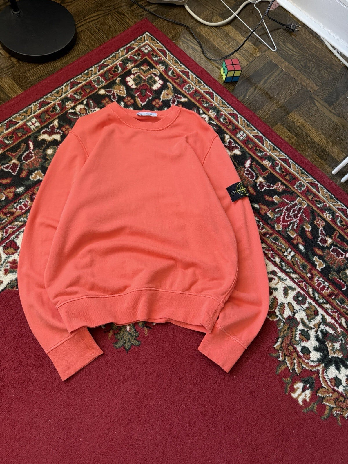 Stone Island Khaki Green Crewneck Sweatshirt Size M Genuine No Patch