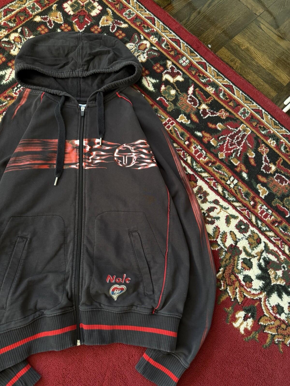 Sergio Tacchini Novak Djokovic Tennis Zip Up Track Jacket Nola Serbia Y2K Sweate
