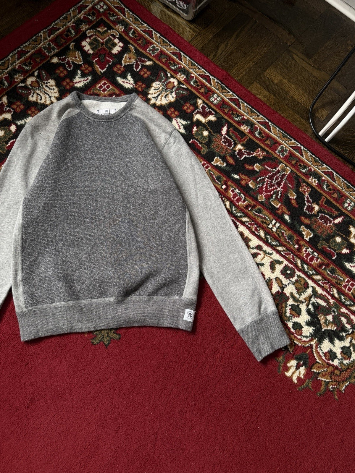 Reigning Champ Fleece Basic Sweatshirt Size XS Mens Gray