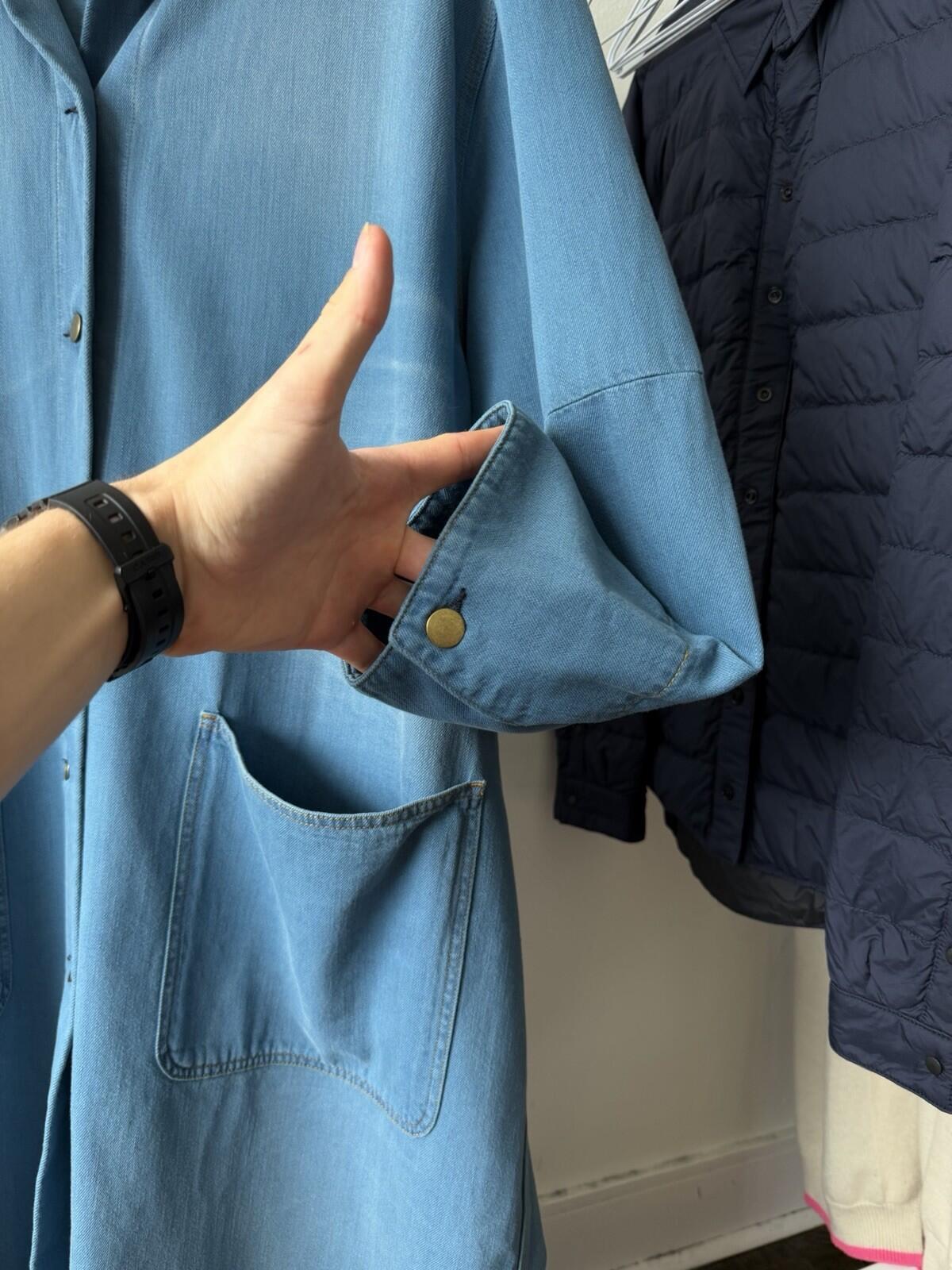 Acne Studios Bla Konst SS18 Brandou Sun B  Denim Coat Jean Jacket Size 36