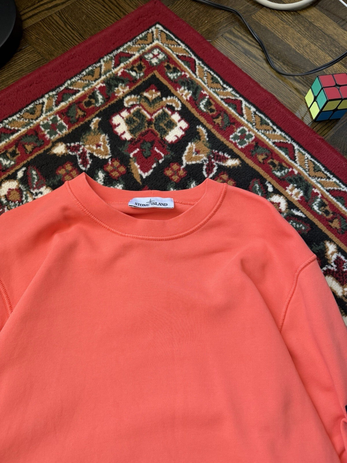 Stone Island Khaki Green Crewneck Sweatshirt Size M Genuine No Patch