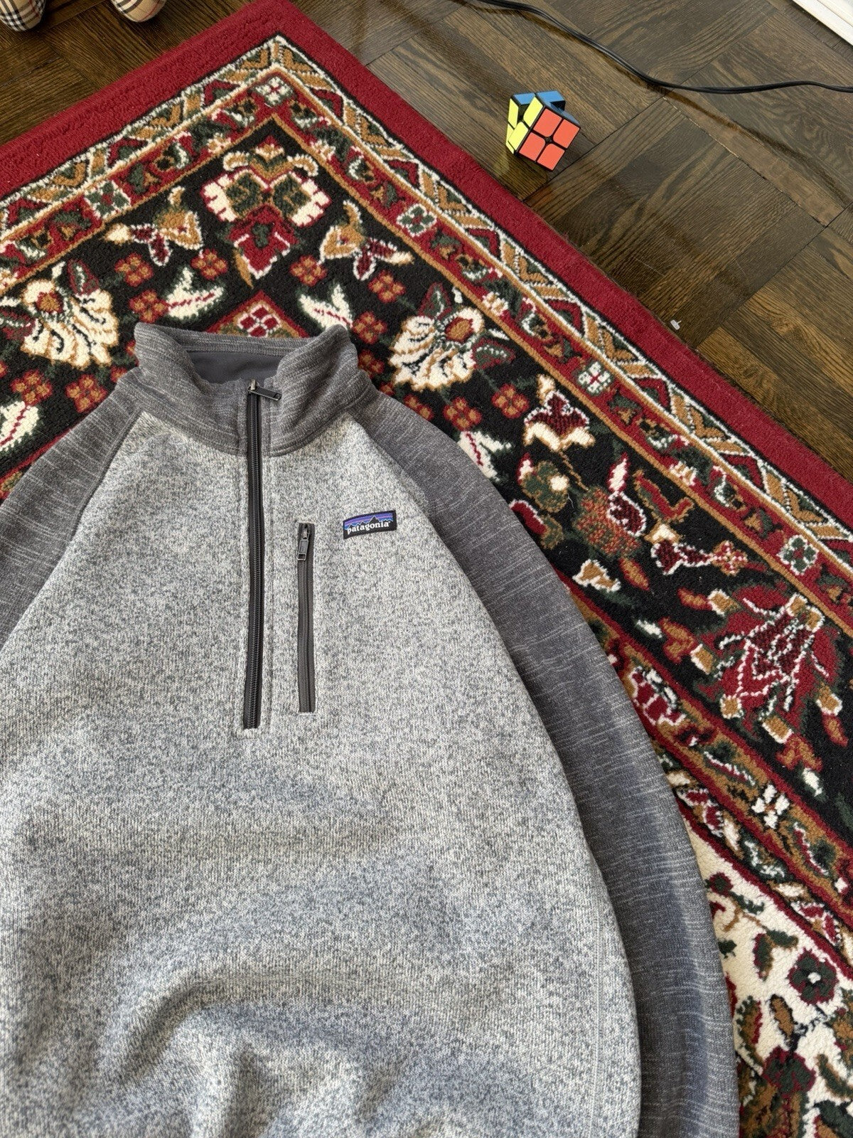 Patagonia Jacket Mens Large Gray Better Sweater Fleece Outdoor 1/4 Quarter Zip