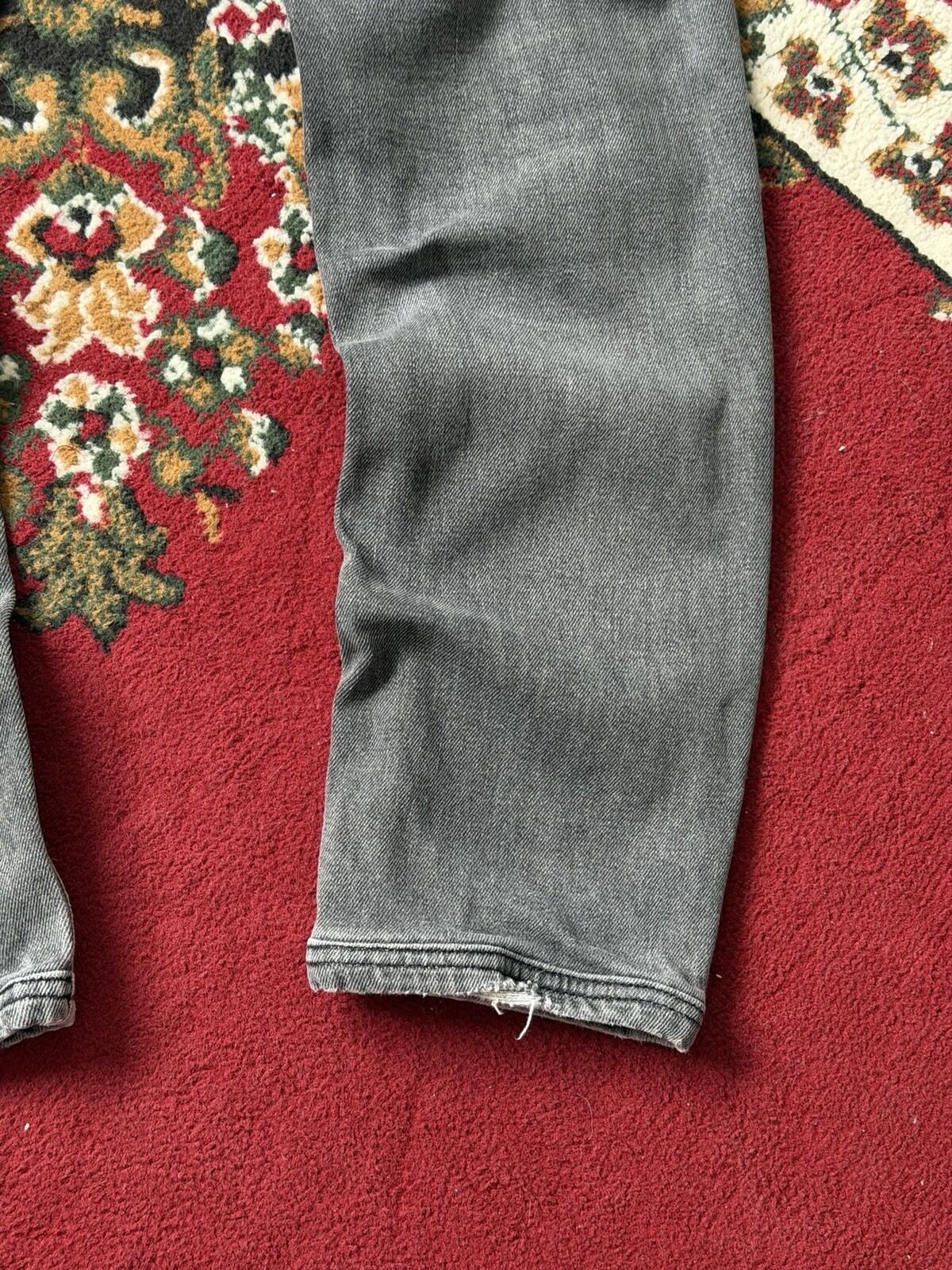 Fendi Skinny Straight Gray Denim Jeans Back Logo Pants Size 32/34 Womens