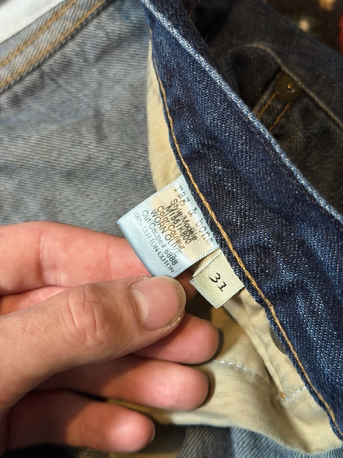 Rag & Bone RB 15X Jeans Mens 31 Slim Straight Button Fly Handmade in USA