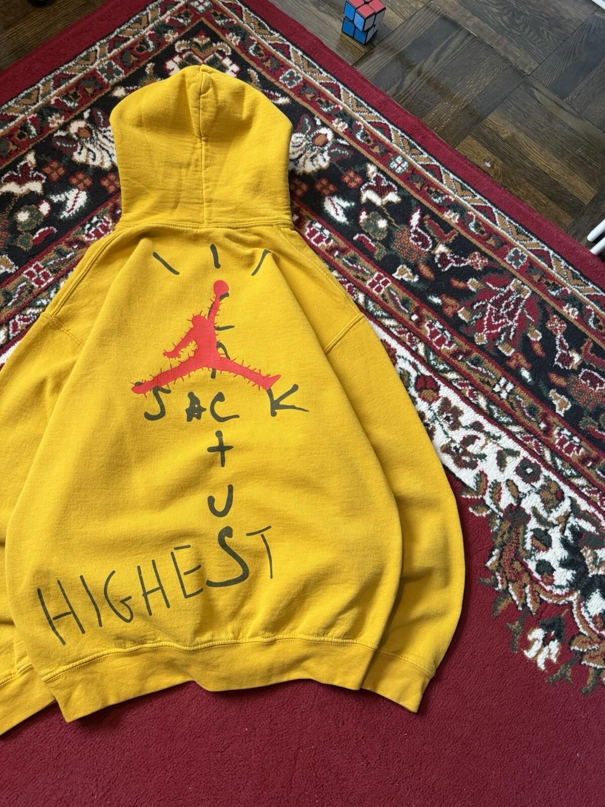 Travis Scott x Nike Air Jordan Cactus Jack Highest Hoodie Yellow Size M
