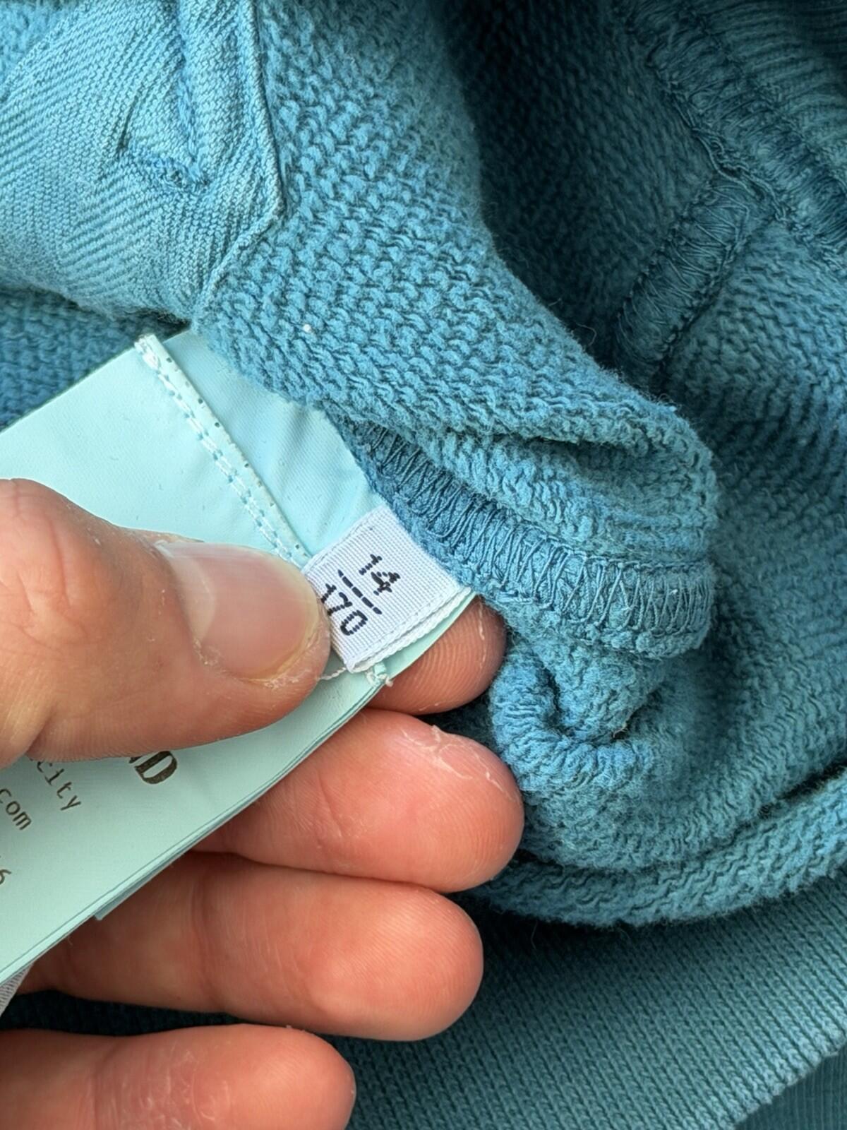Stone Island Junior Blue Badge Logo Hoodie Authentic