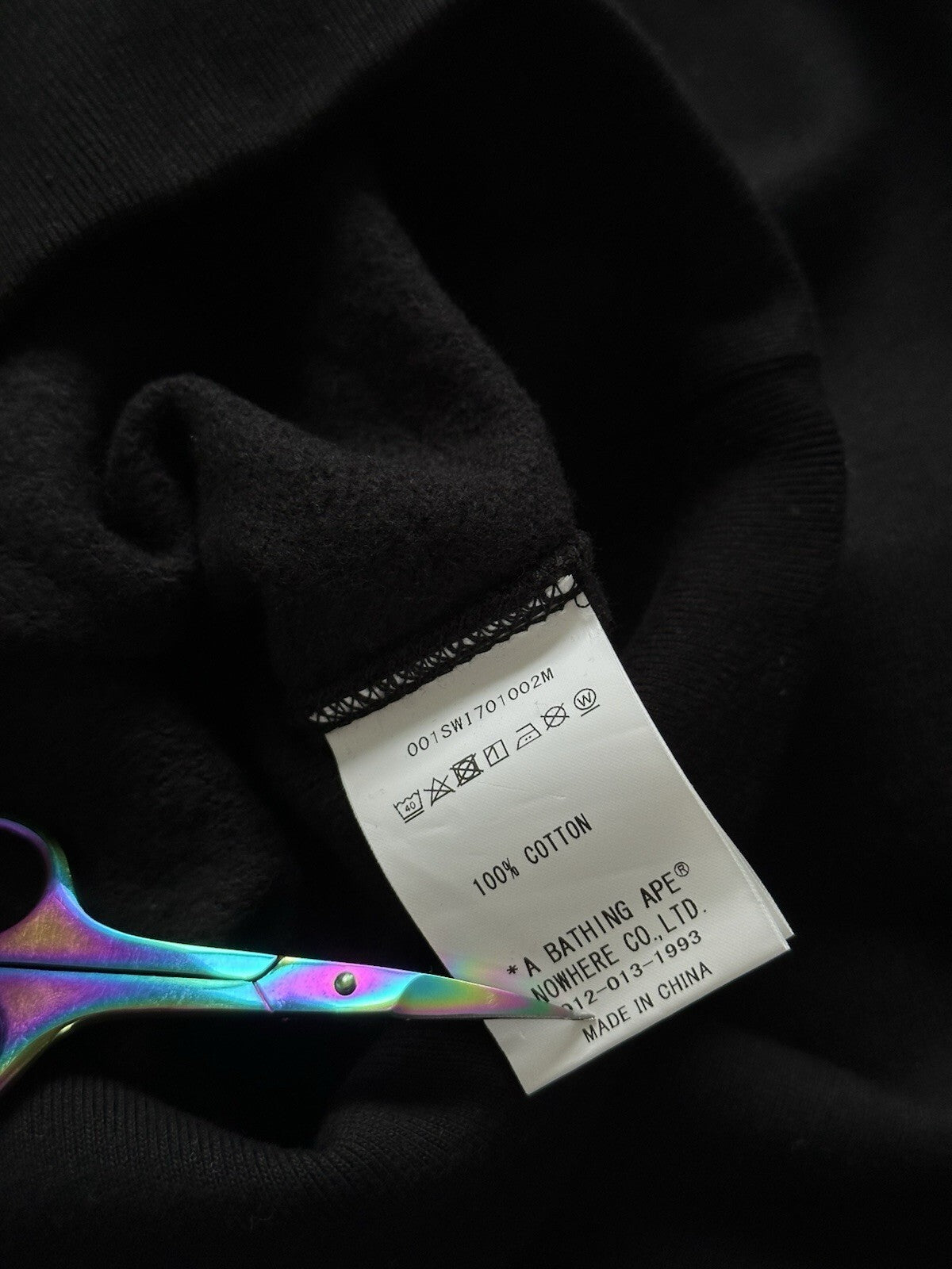 Bape Archive Ape Shall Never Kill Ape Black Crewneck Sweatshirt Large