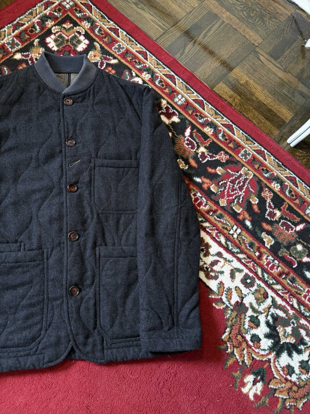 Universal Works Quilted Hunting Chore Jacket Wool Nylon M