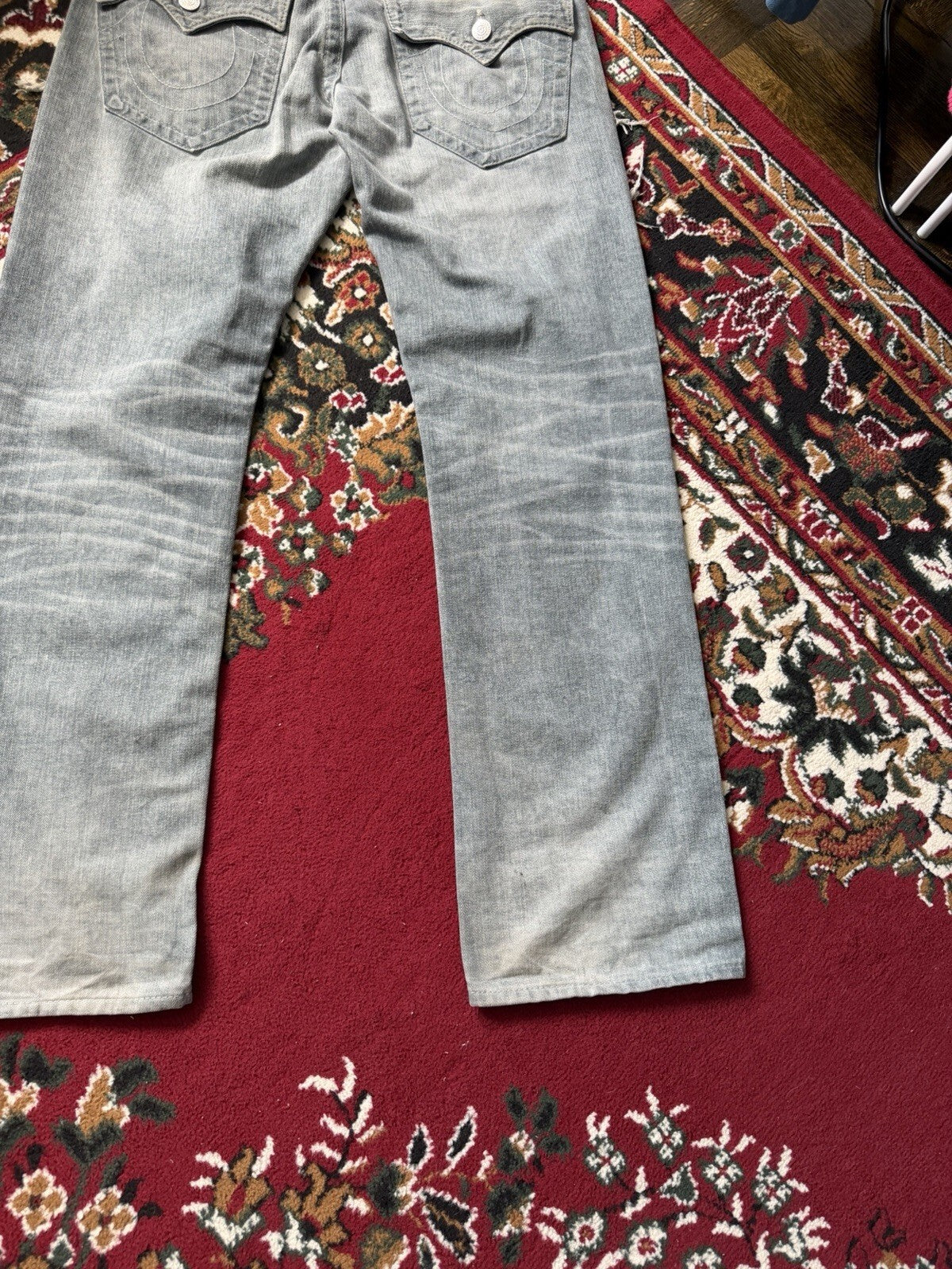 Vintage True Religion Patchwork Jeans Distressed Straight Jeans Y2k 00s