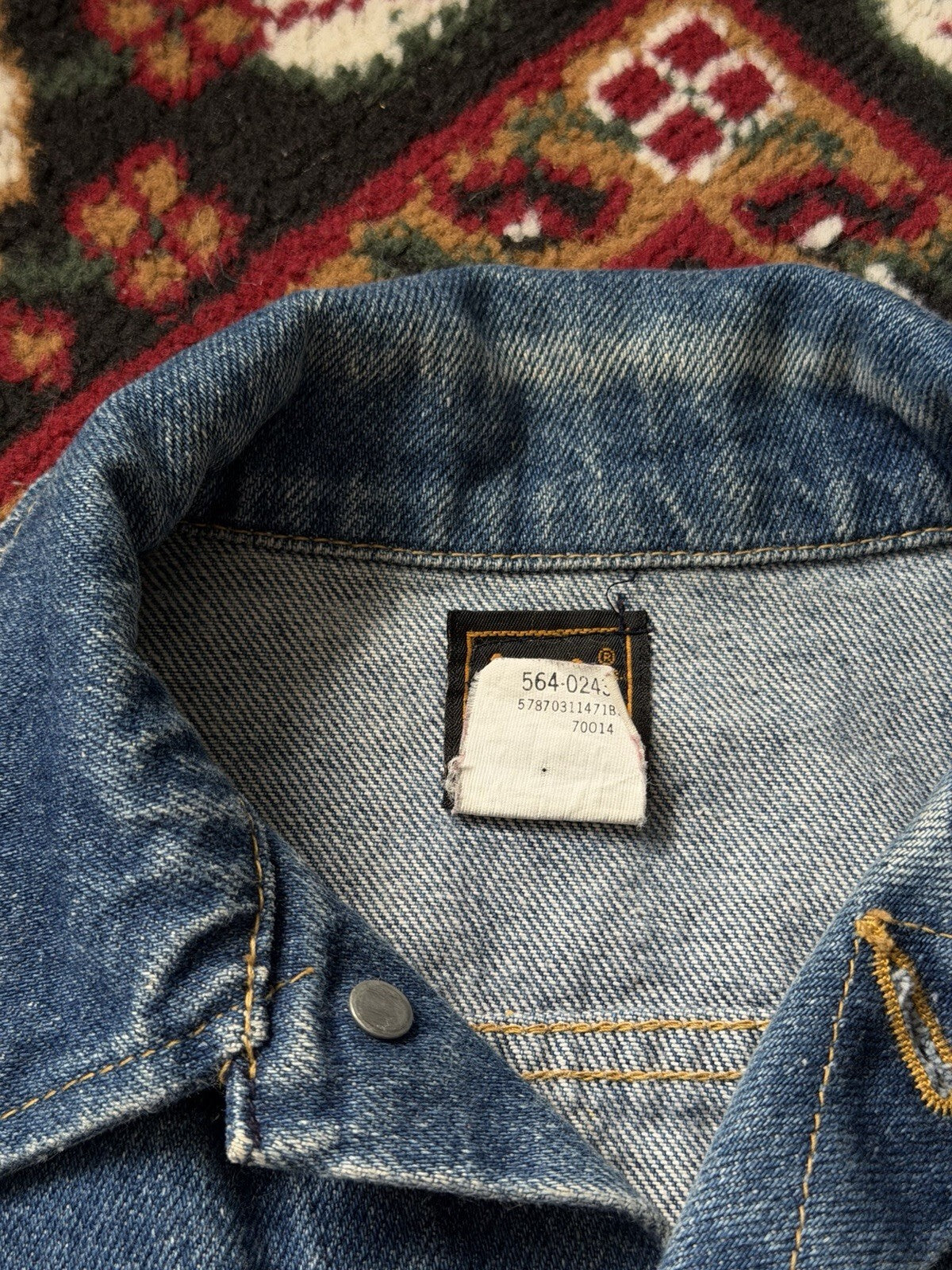 80s Lee Riders Vintage Denim Trucker Jacket Sex Pistols "god save the queen"