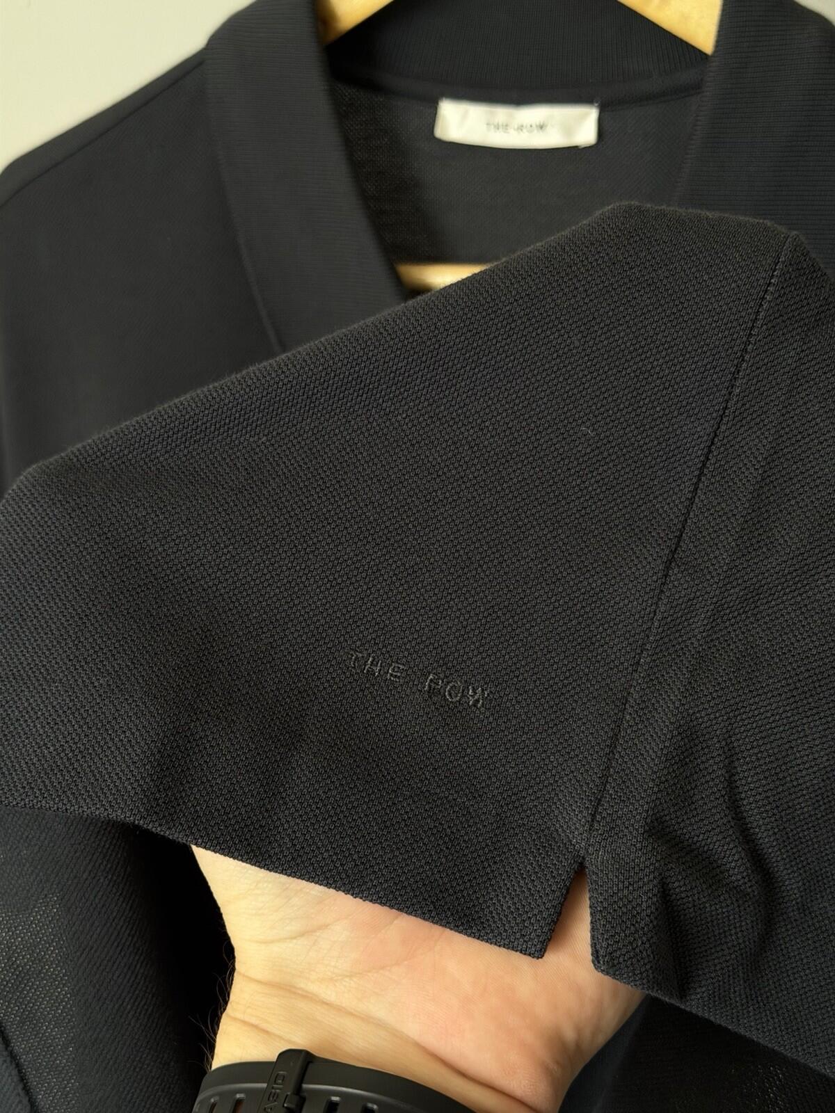 The Row Classic Cotton Polo Shirt Gray/Black Color Size XL