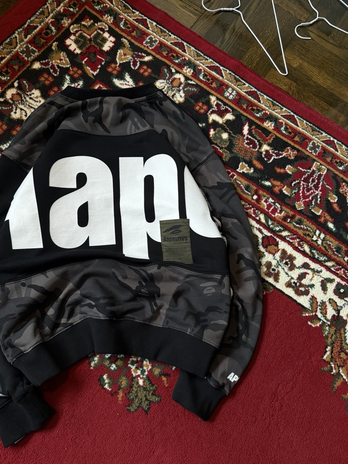 Aape By Abathing Ape Universe Camo Black Sweater Size S Sweatshirt Bape