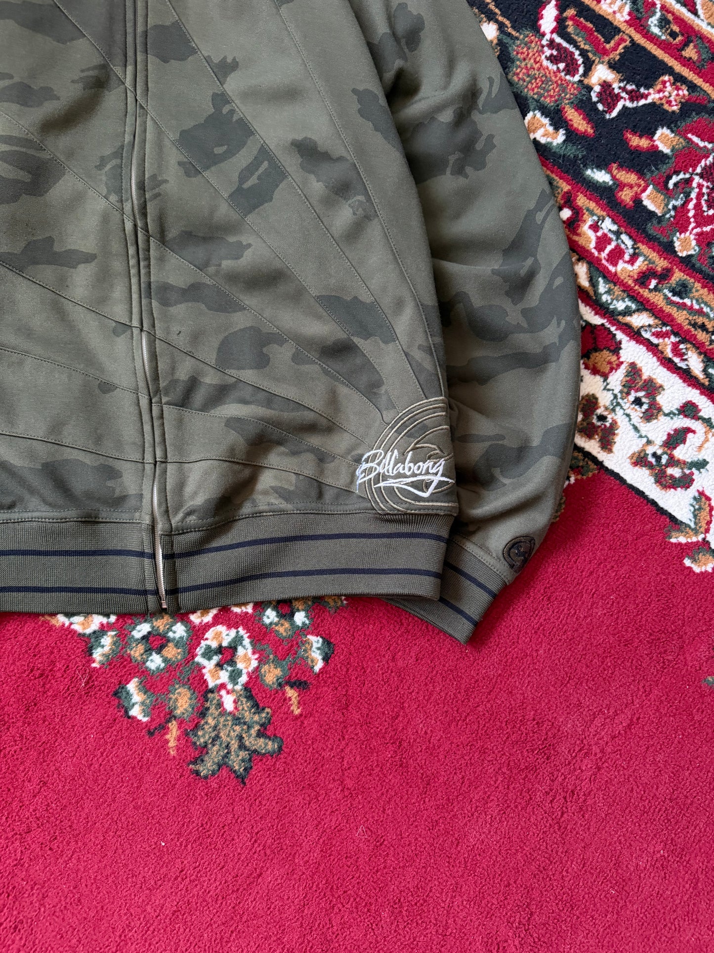Vintage Billabong Green Track Zip Up Jacket / Sweater