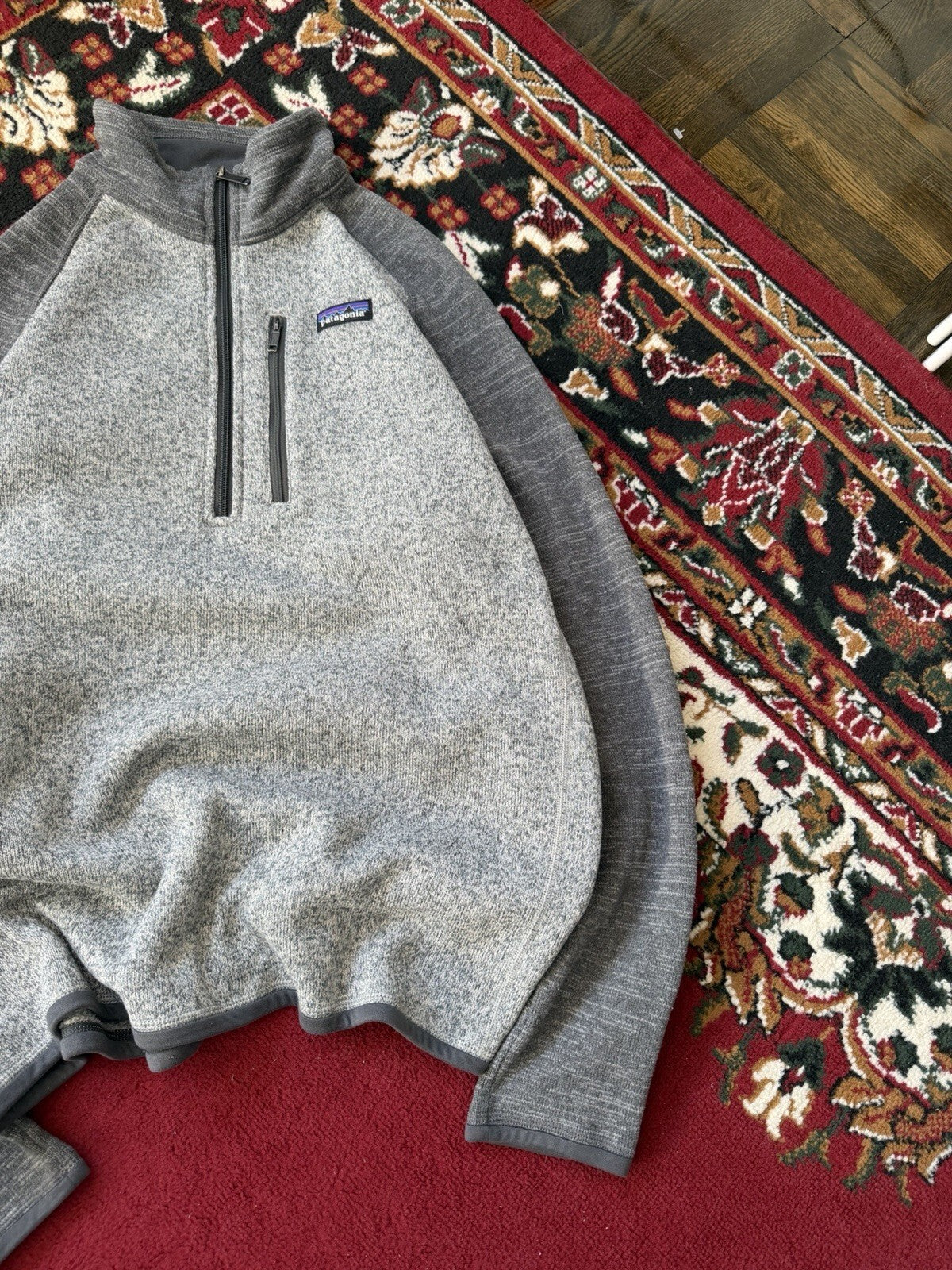 Patagonia Jacket Mens Large Gray Better Sweater Fleece Outdoor 1/4 Quarter Zip