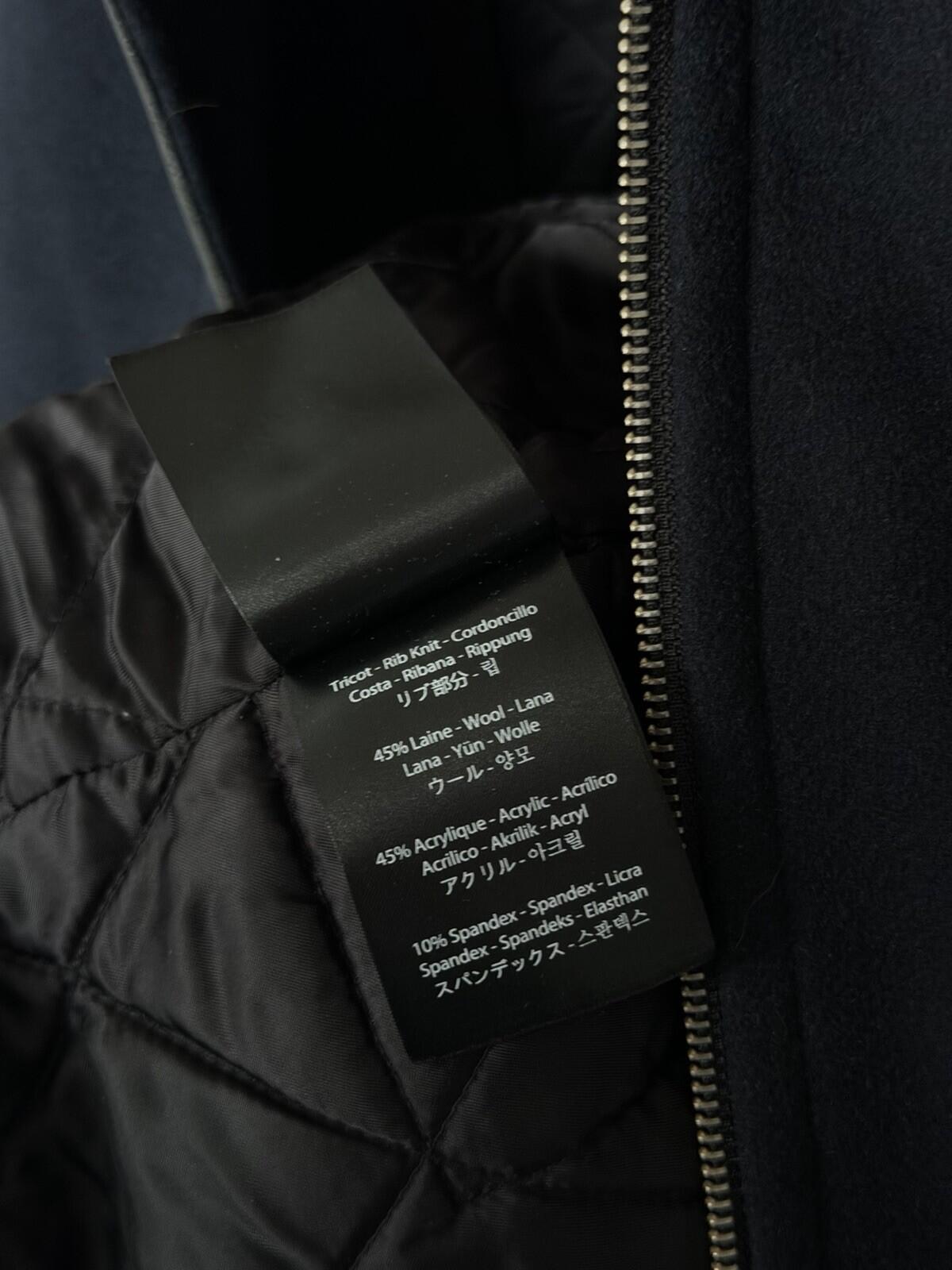 MACKAGE Theo Wool Cashmere Shearling Jacket Real Sheepskin Fur Navy Blue Coat