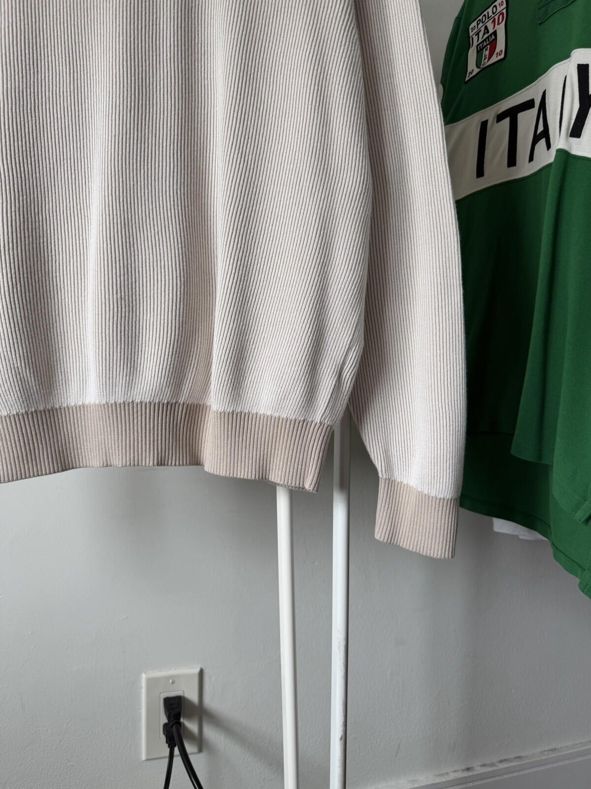 Maurizio Baldassari Silk-Cotton Ribbed Crewneck Sweater