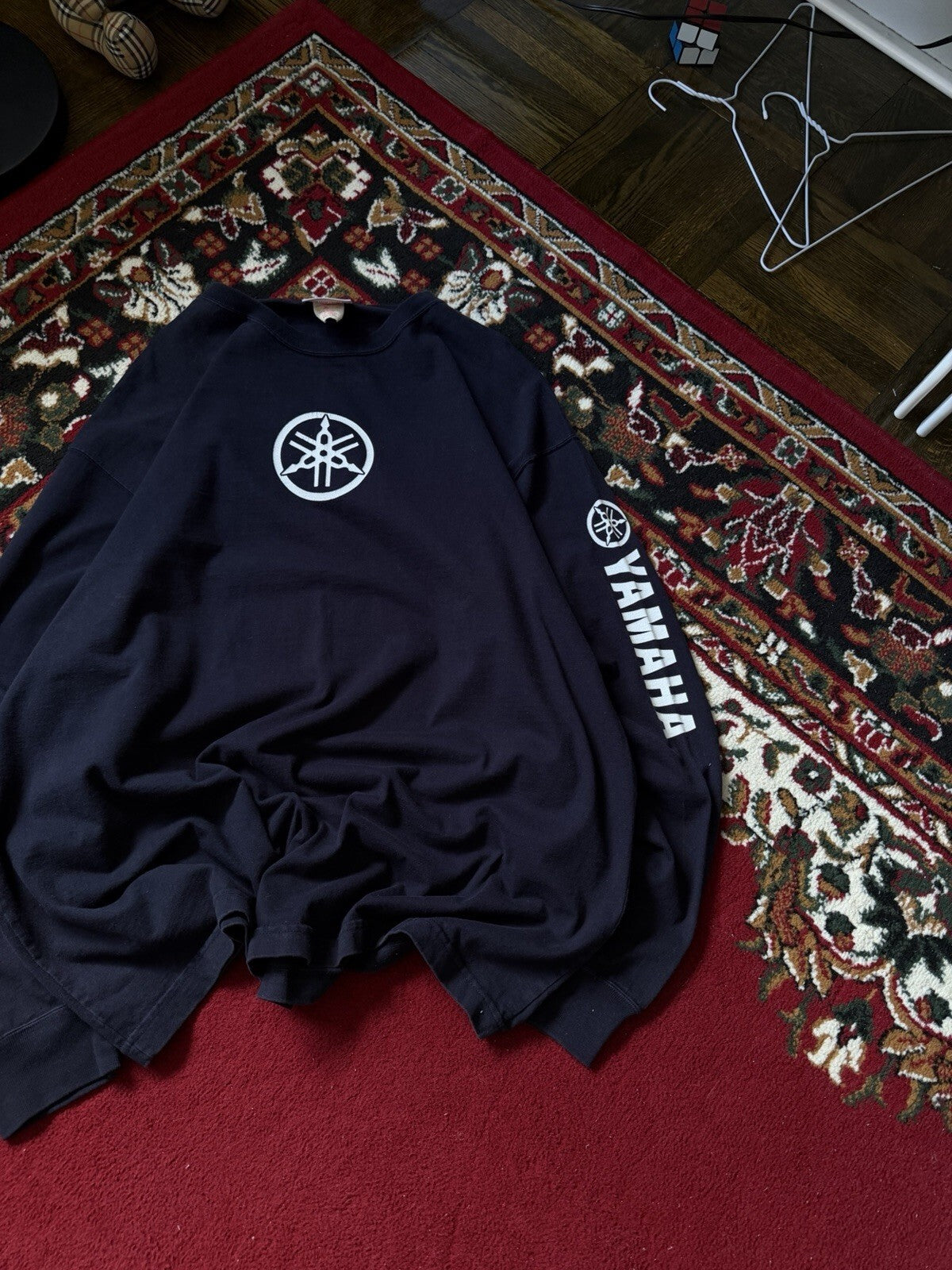 90s Yamaha Logo Long Sleeve T Shirt Motorcycle Racing XXL Y2K Vintage Fade