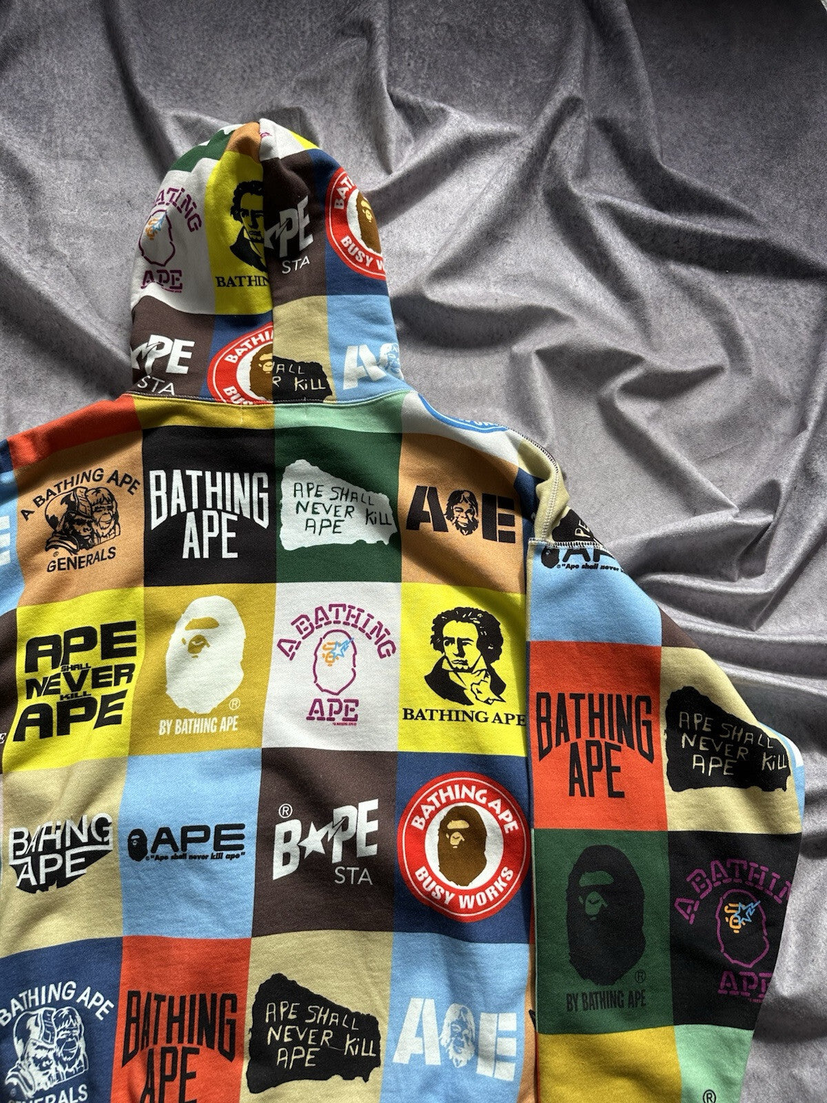A Bathing Ape Classic Logo Loose Fit Pullover Hoodie