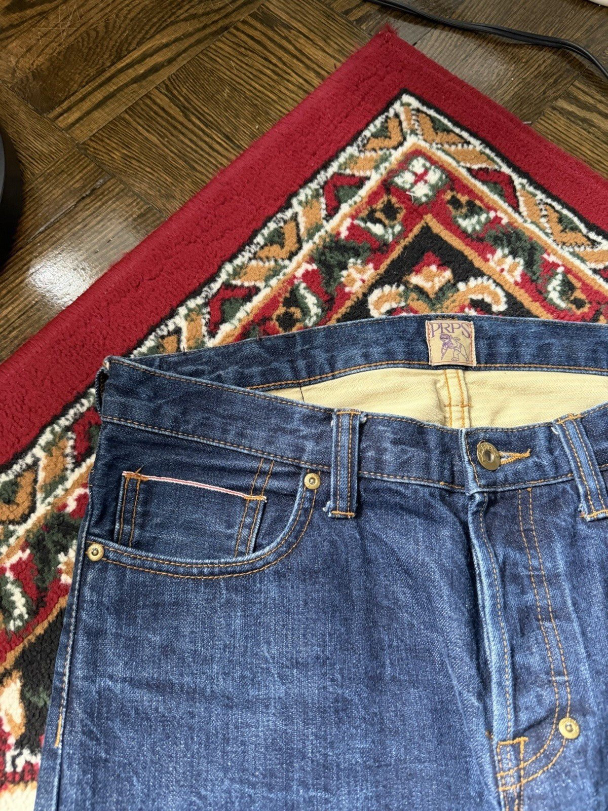 PRPS Selvedge Denim Jeans Janpanese Distressed Cotton Men's 33