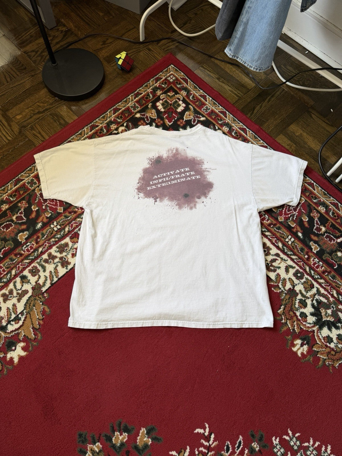 Inglourious Basterds War Tarantino Bullet Holes Shirt Movie Promo XXL Brad Pitt