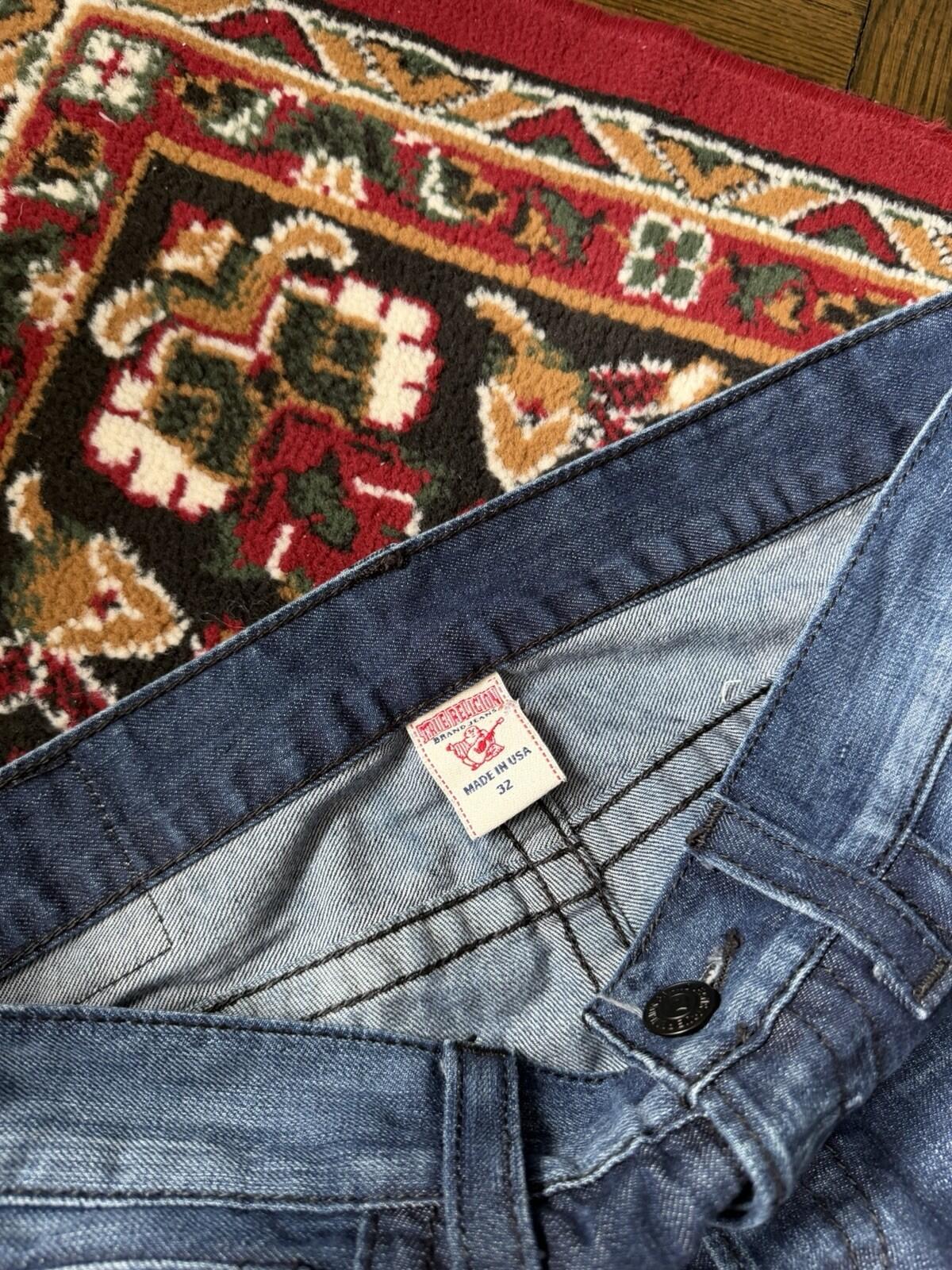 Y2K True Religion Studded Skinny Vintage Jeans Made In USA Size 32