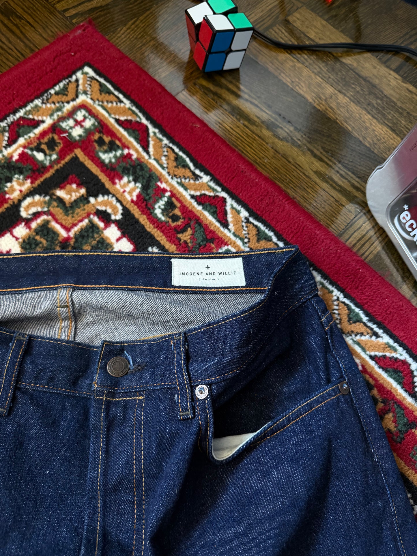 Imogene + Willie Mens Hank Straight Selvedge Raw Denim Jeans
