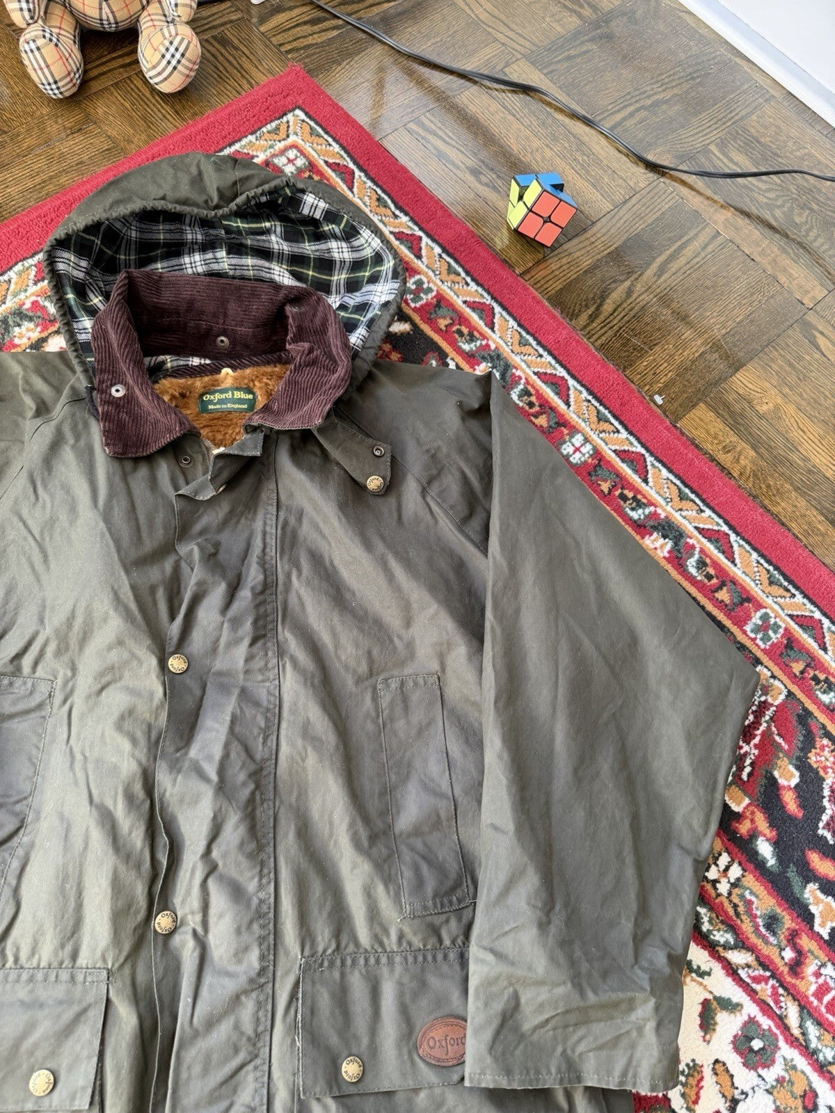 Oxford Blue Classics Countryman Green Waxed Jacket With Lining Made In England