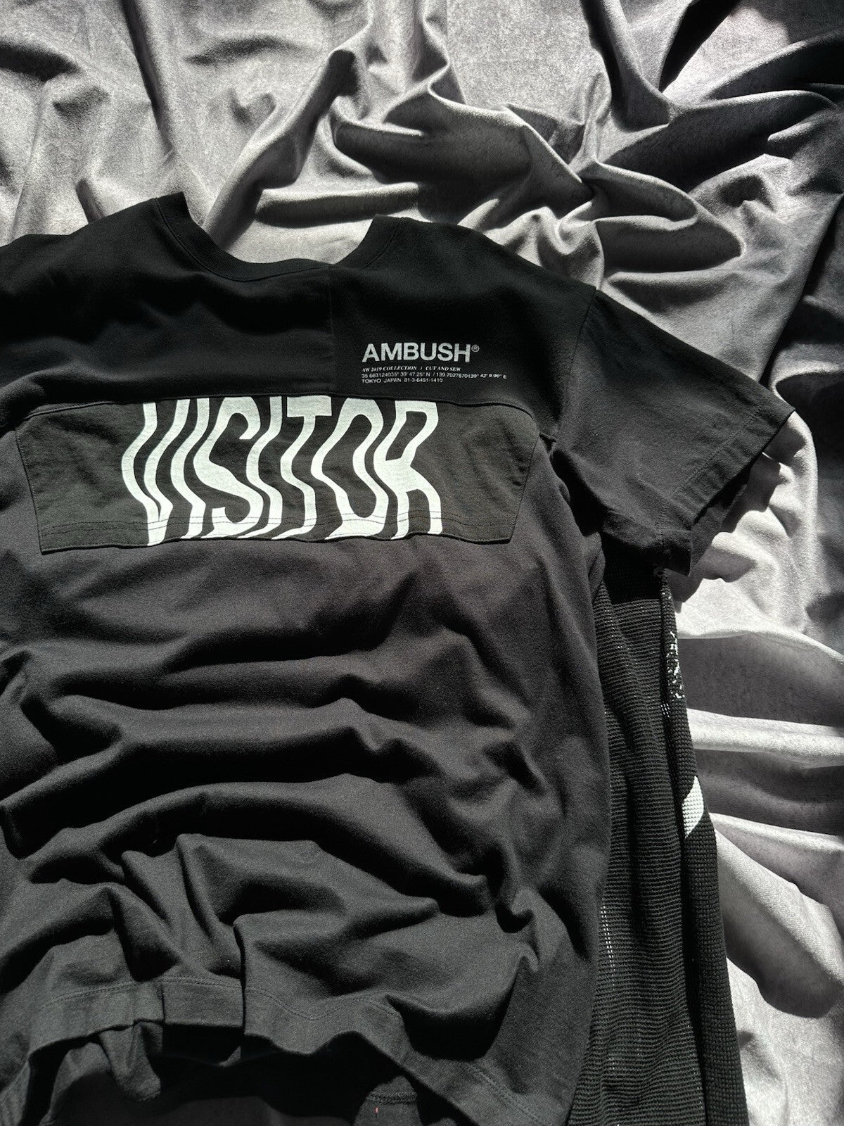 AMBUSH Cape Visitor Hybrid Tee Size 3 Mens Black
