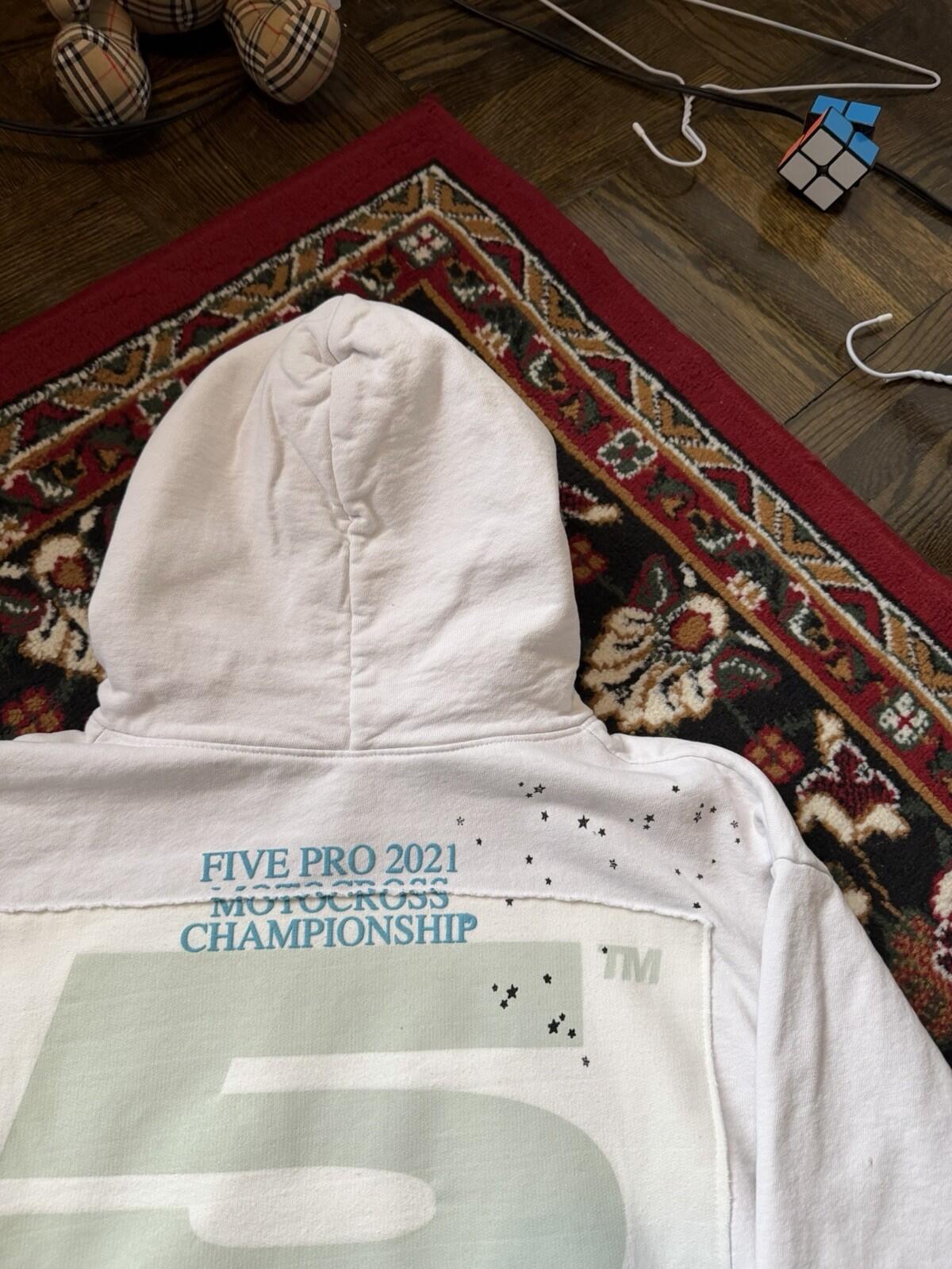 Sp5der Young Thug Graphic "Eggshell" Hoodie Eggshell Size M