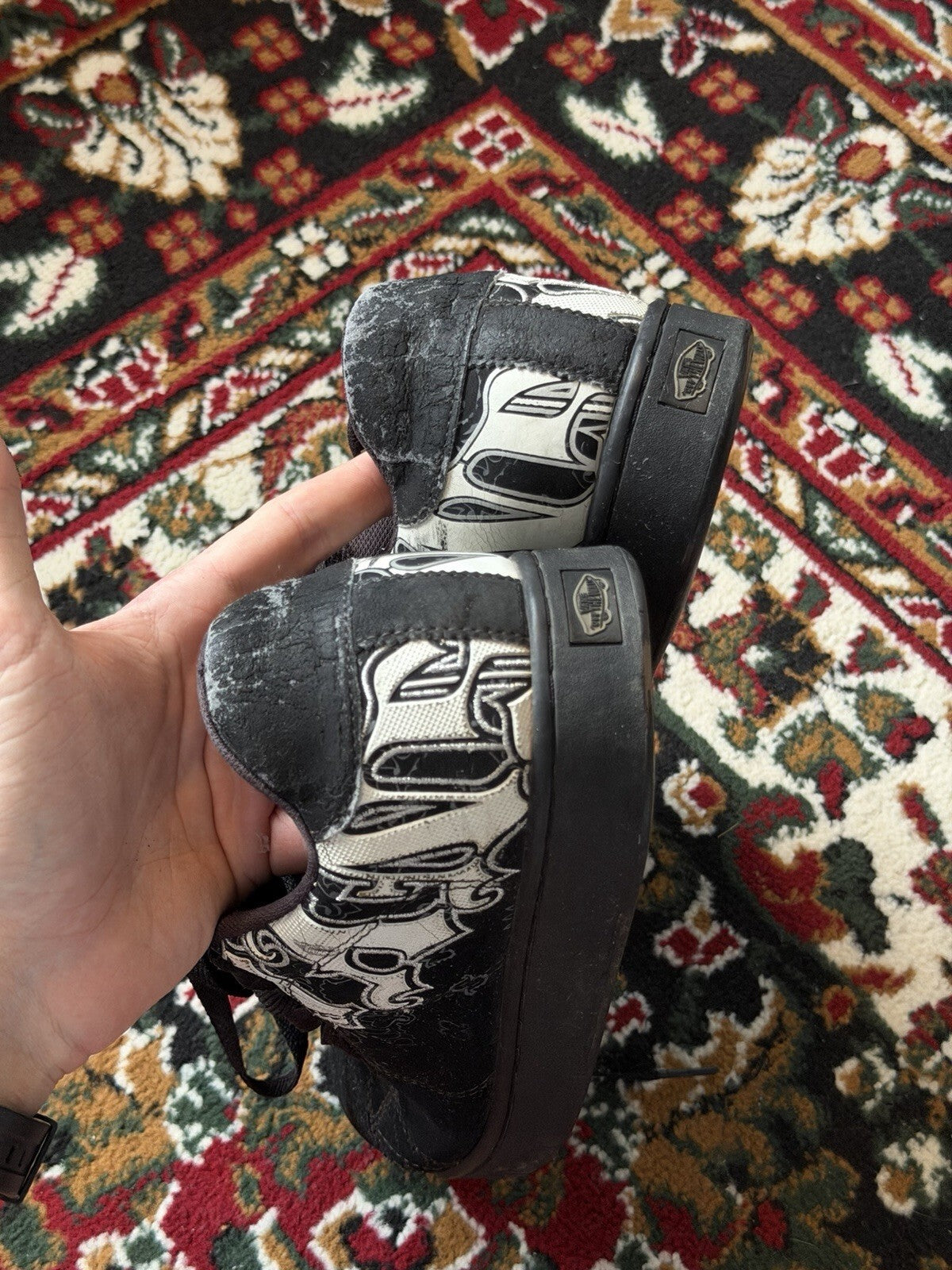Vintage Vans Widow Chunky Skater Shoes Men’s Size 9.5 Skulls Grunge Goth Y2K