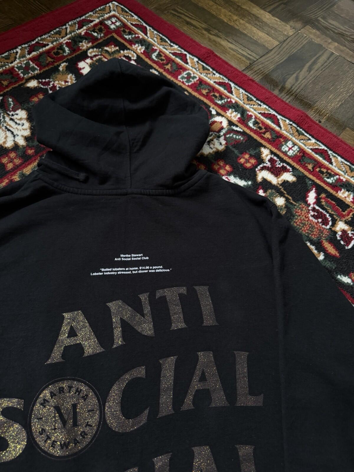 Anti Social Social Club Martha Stewart Lobster Hoodie Unisex S Black ASSC