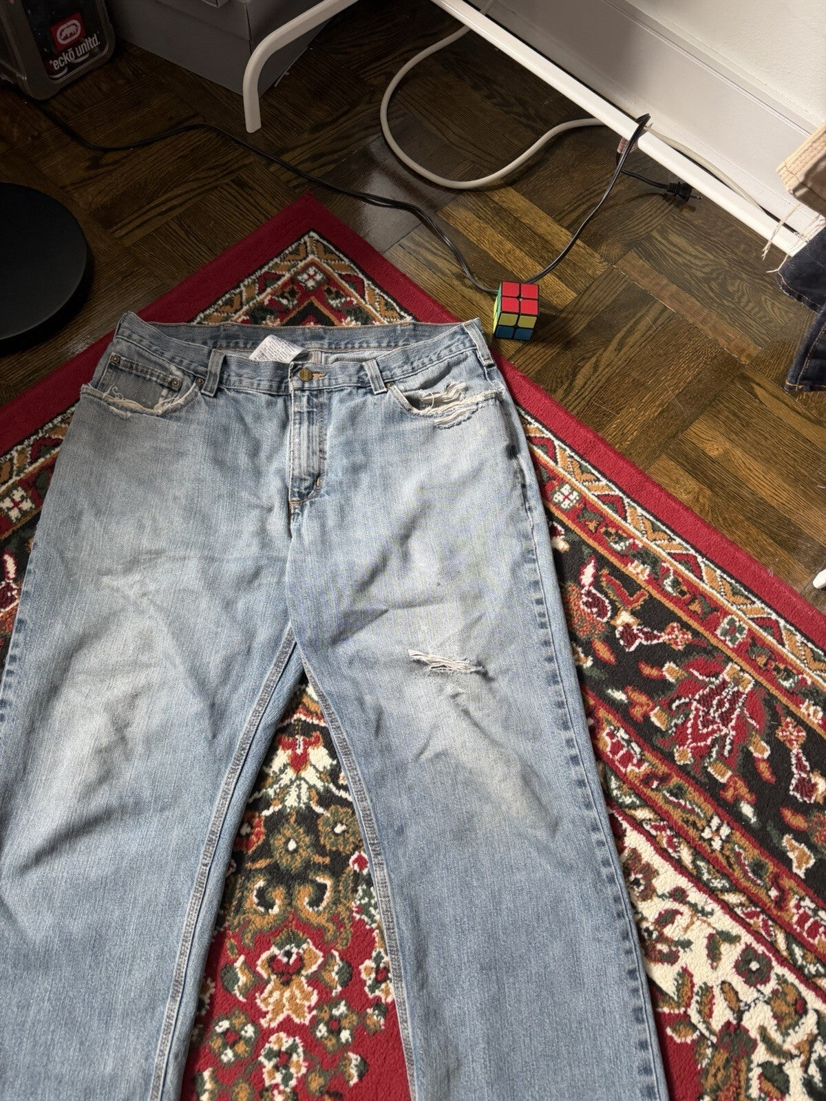 Carhartt Relaxed Fit Vintage Distressed Jeans Size 36x30 Y2K