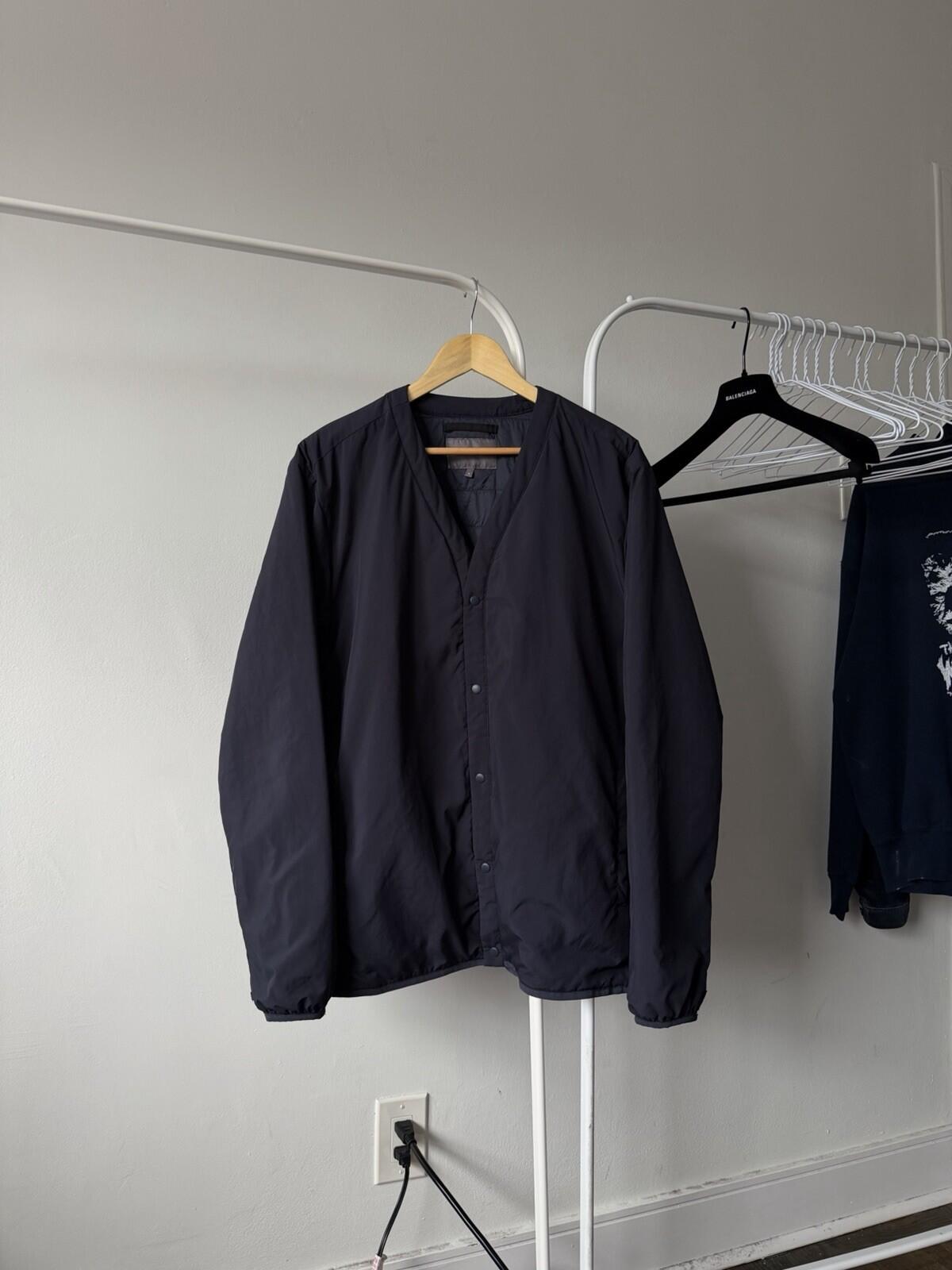 Norse Projects Otto Light WR Nylon Midlayer Collarless Navy Blue Jacket XL
