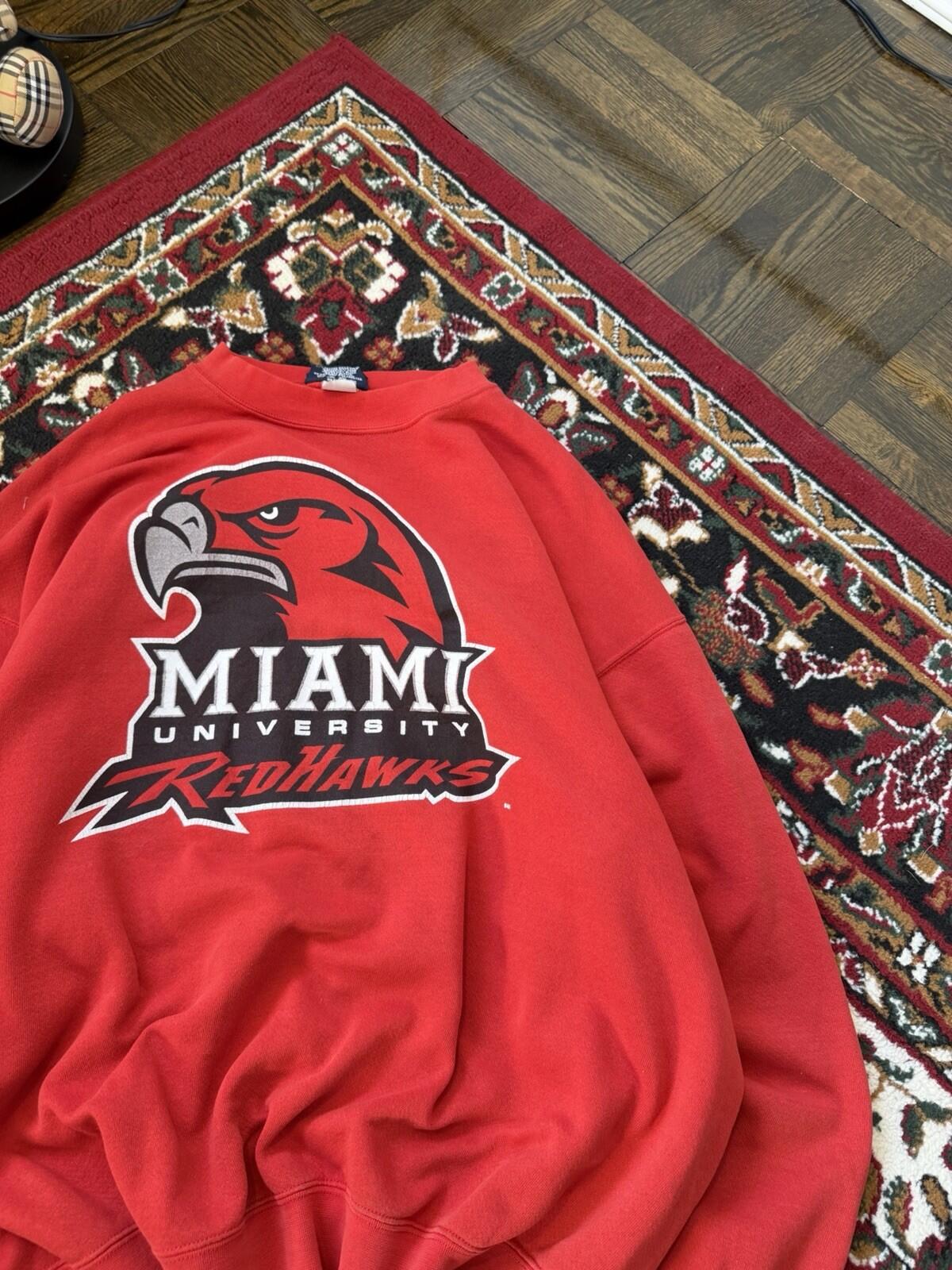 Vtg Jansport Miami University Redhawks Ncaa Crewneck Sweatshirt Xxl