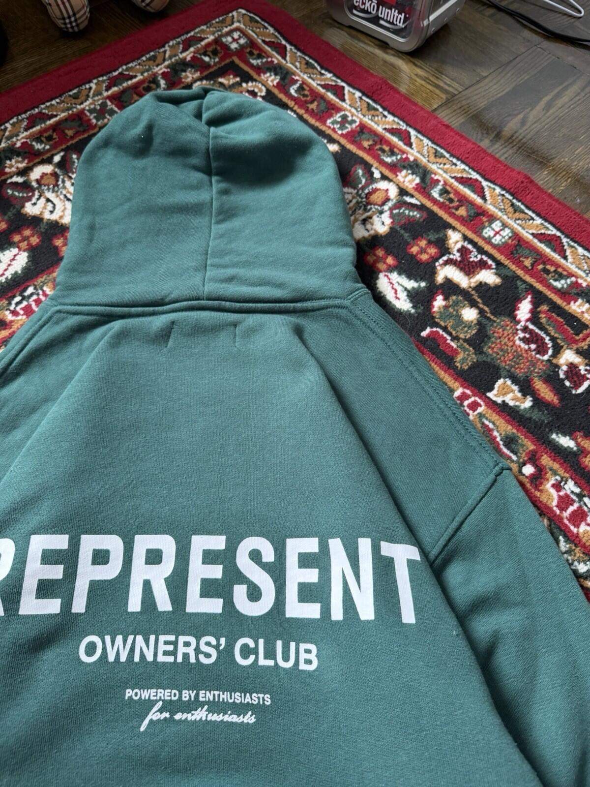 Represent Blanks Owners' Club Green Hoodie Size XL