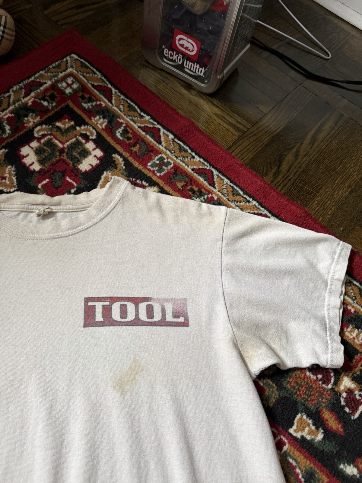 Vintage 2007 Tool 10,000 Days Tour Tee Shirt 2XL White Heavy Metal Band Grunge