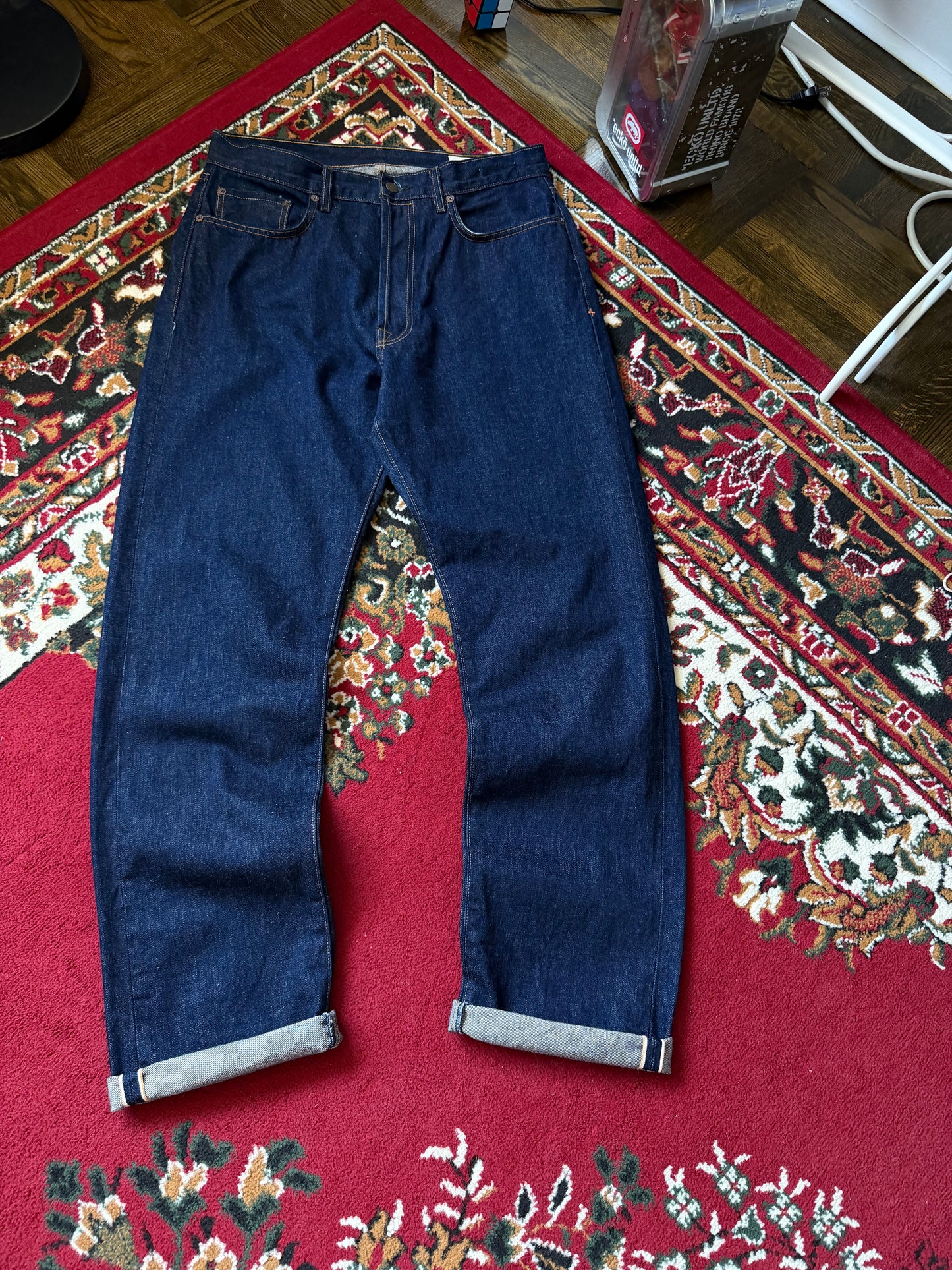 Imogene + Willie Mens Hank Straight Selvedge Raw Denim Jeans