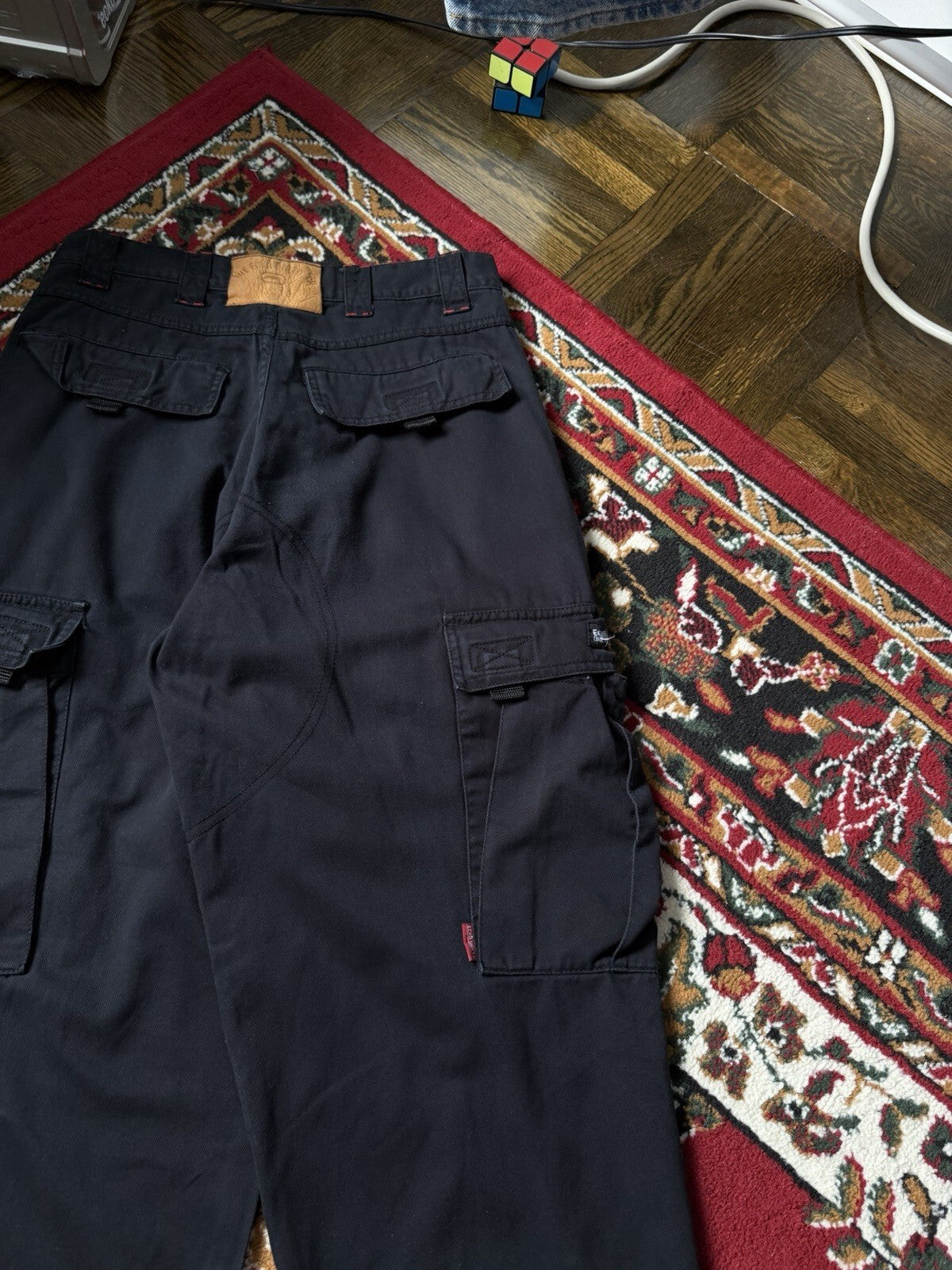 VTG Y2K Ecko Pants/Shorts Men's Size 30 BLK Rhino Baggy Utility Cargo
