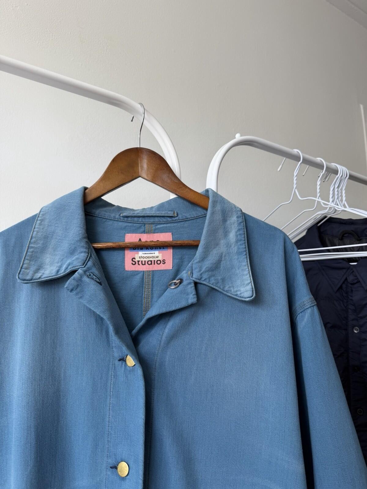 Acne Studios Bla Konst SS18 Brandou Sun B  Denim Coat Jean Jacket Size 36