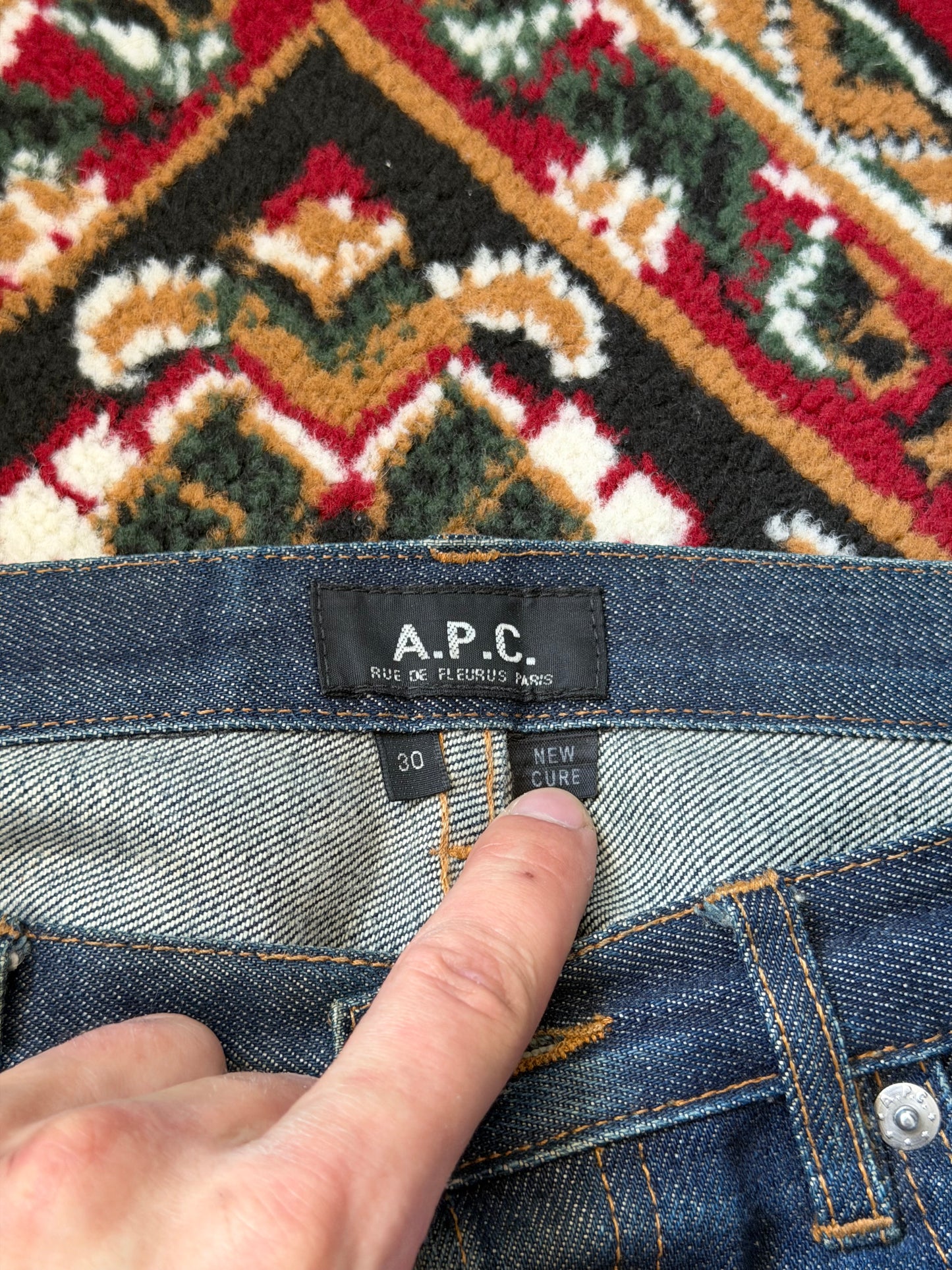 Apc Distressed New Cure Button Fly Denim - Jeans