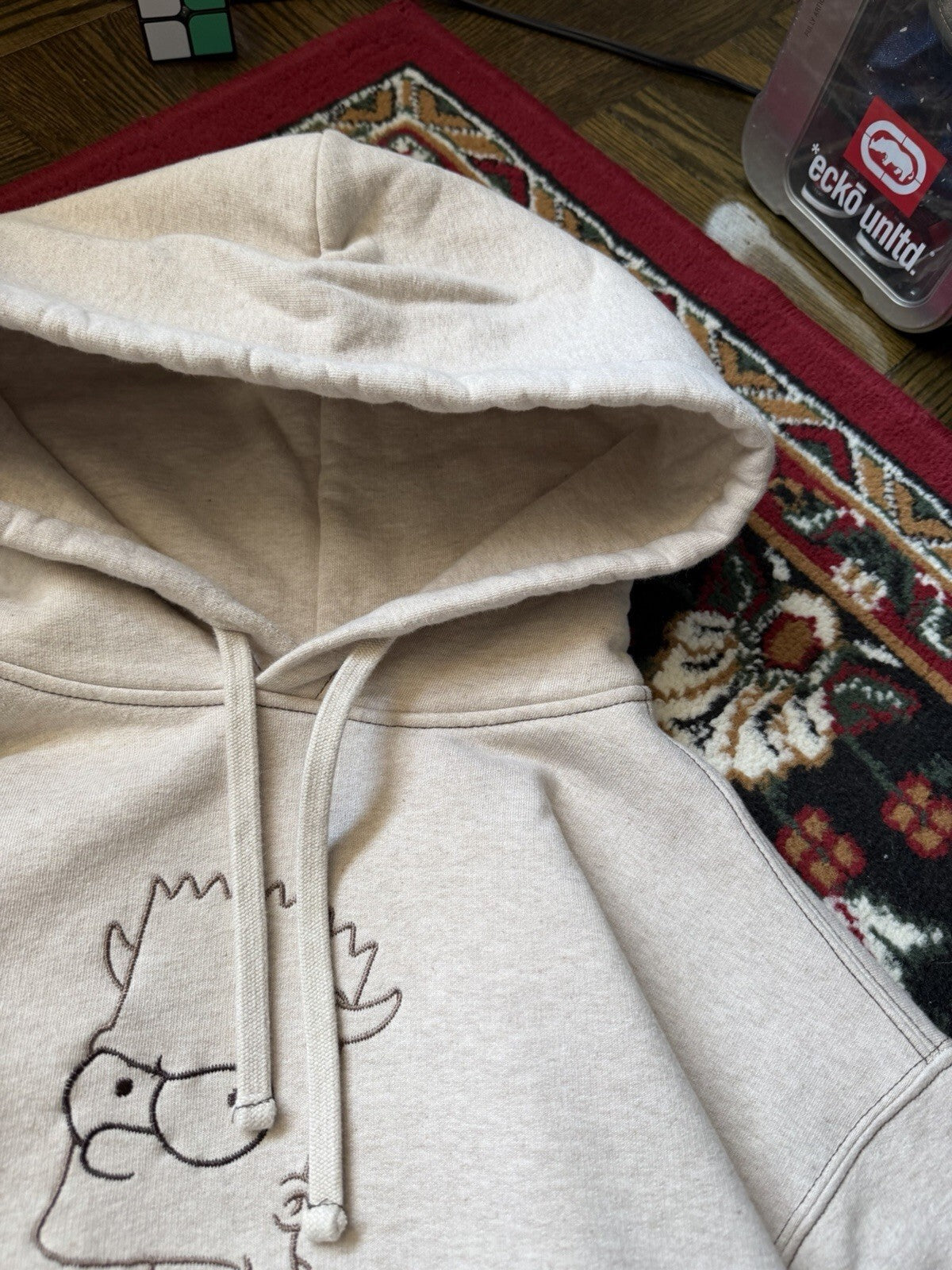 October's Very Own x The Simpsons Beige Hoodie Evil Bart Size M Drake OVO
