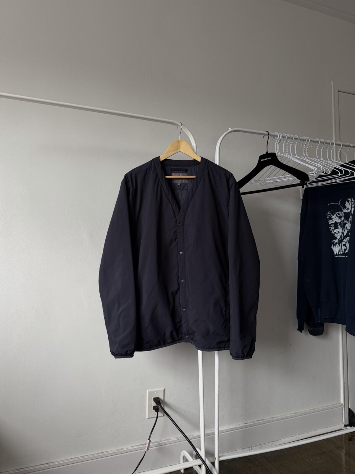 Norse Projects Otto Light WR Nylon Midlayer Collarless Navy Blue Jacket XL
