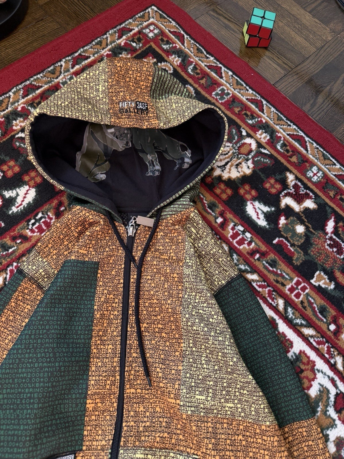 Fifty24SF Gallery Hacker Code All Over Print Zip Hoodie Size S