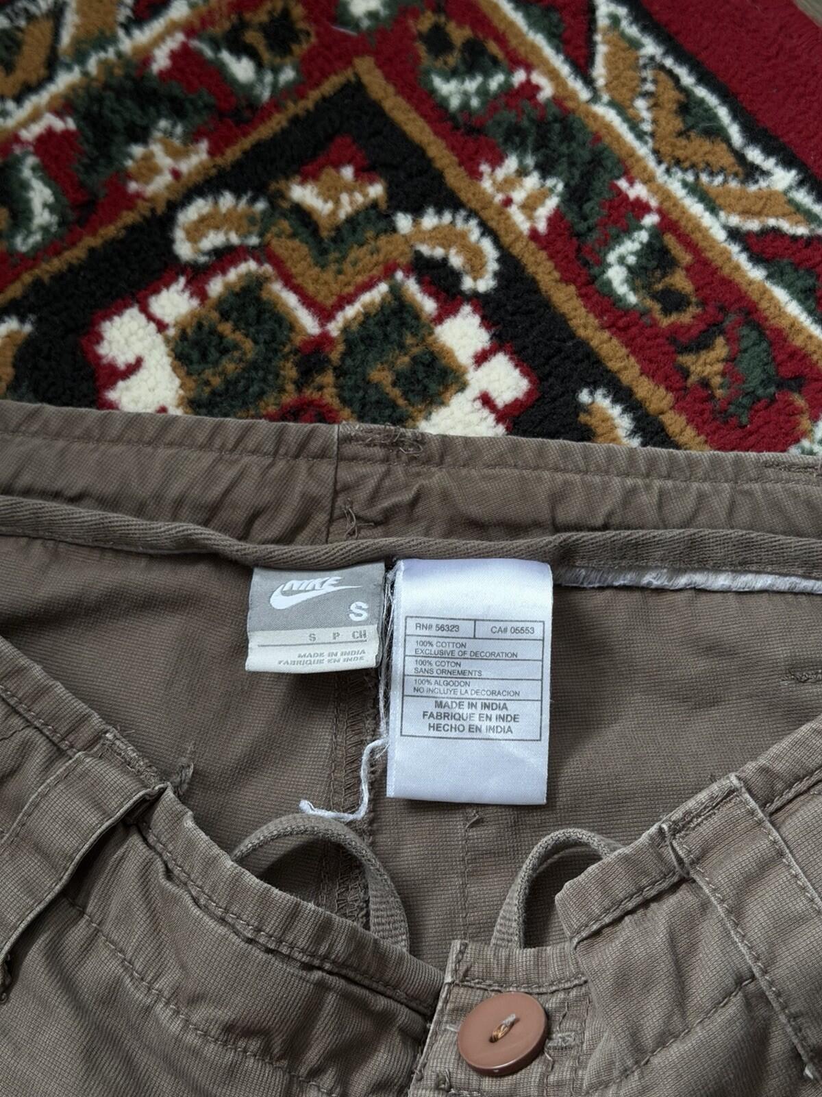 Vintage Nike Y2K Cargo Baggy Pants Olive Green Size S 00s