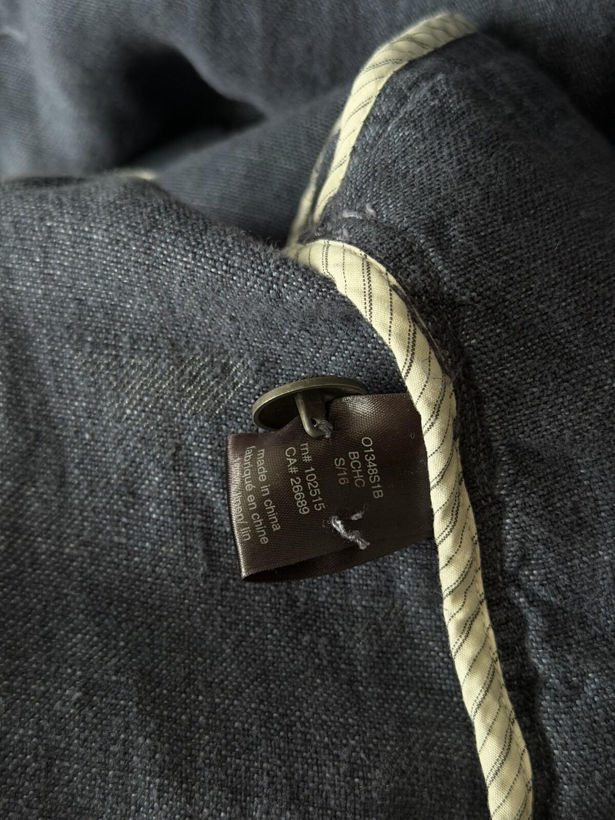 John Varvatos USA Navy Blue Military Utility Linen Jacket Size L