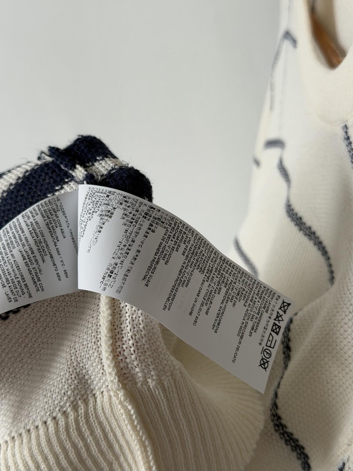 Maison Martin Margiela Oversized Striped Knit Sweater Wool Blend